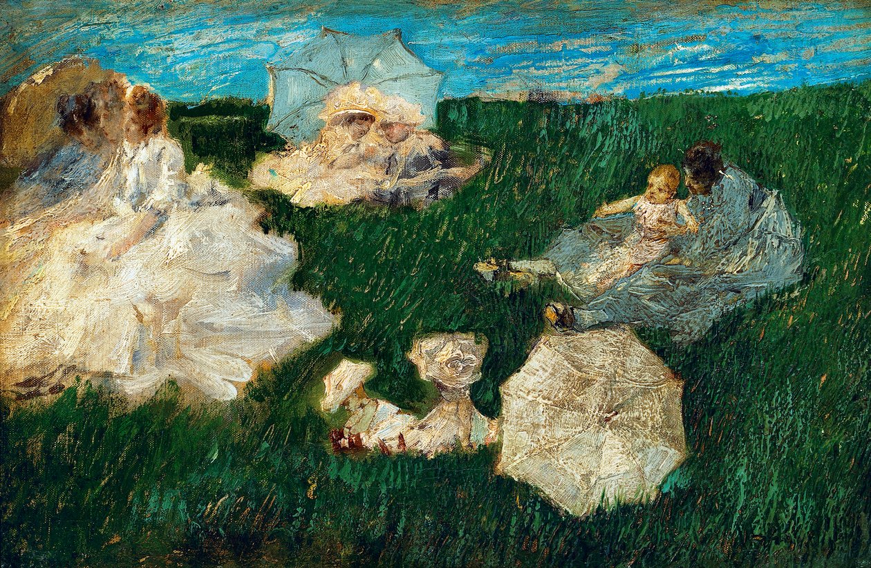 Femme avec enfants dans le jardin - Gaetano Previati