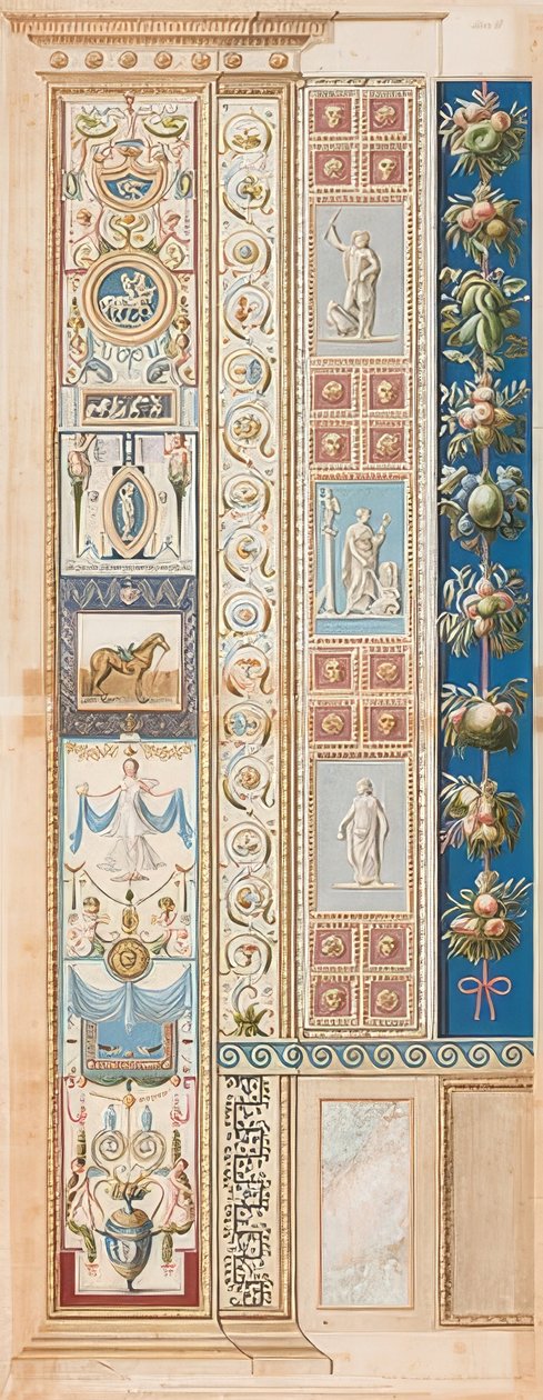 Pilastre Loggia II (Verzierung, in deren mittlerem Felde ein gesatteltes Pferd) - Gaetano Savorelli