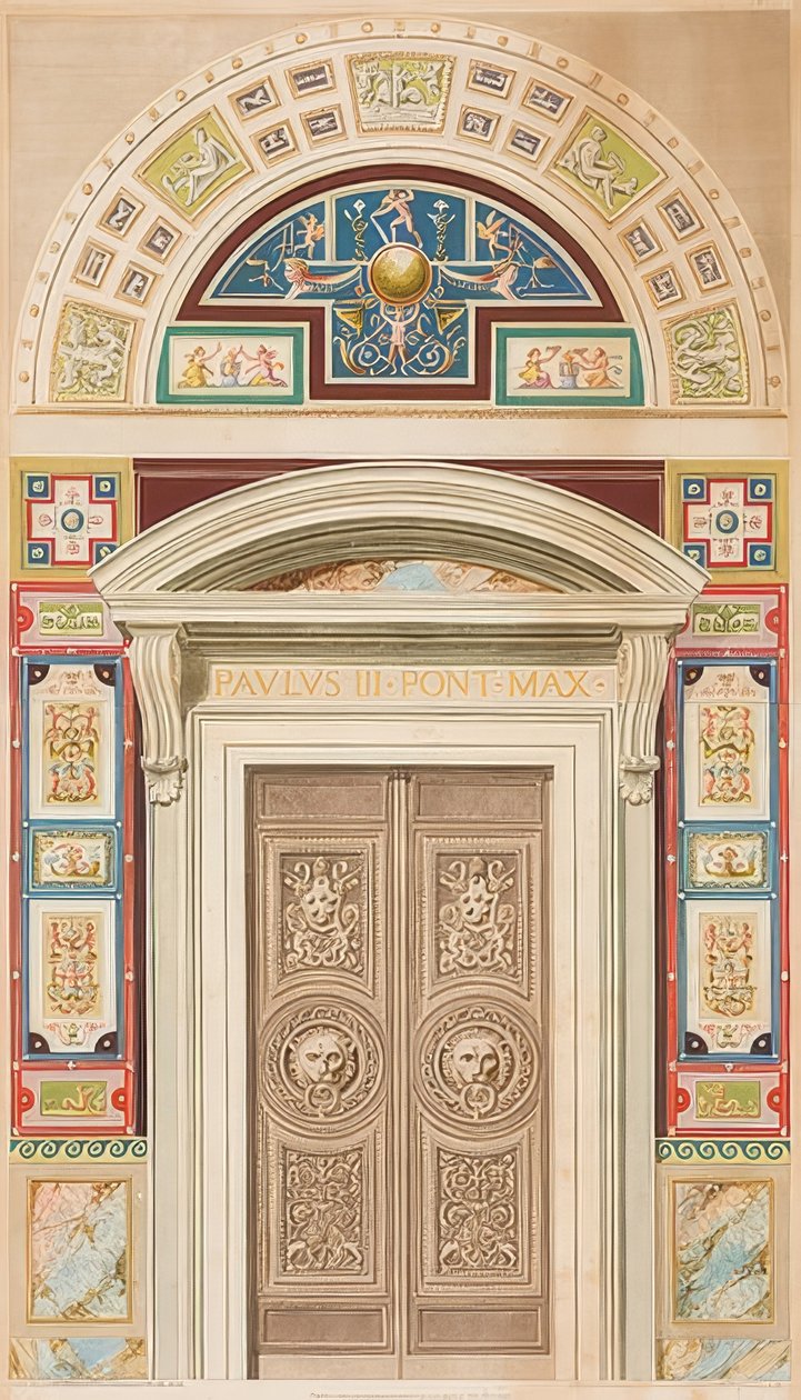 Porte, encadrement et lunette de la loggia I - Gaetano Savorelli