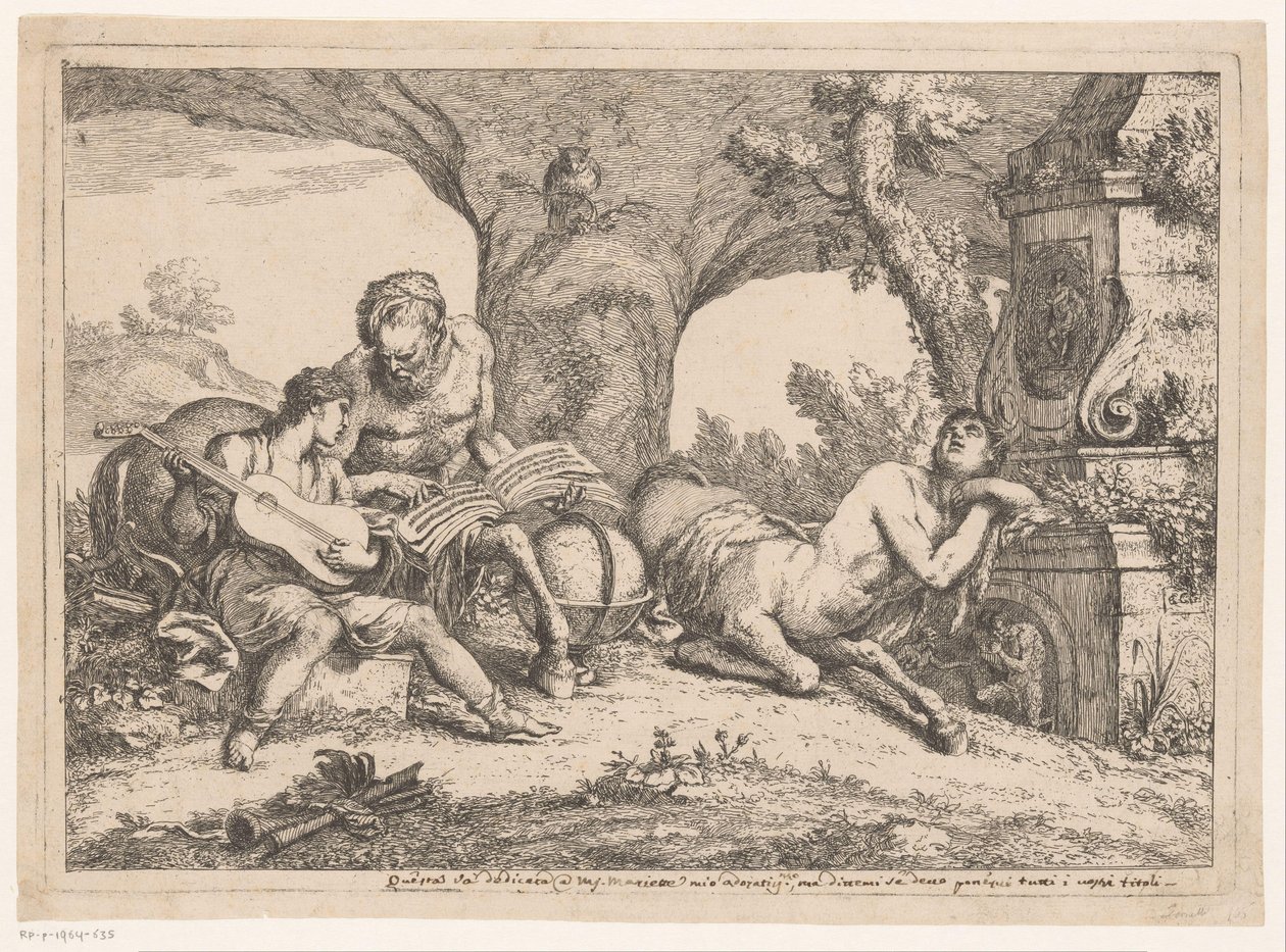 Achille enseigné par Chiron (Diverses représentations et pays) - Gaetano Zompini (possibly)