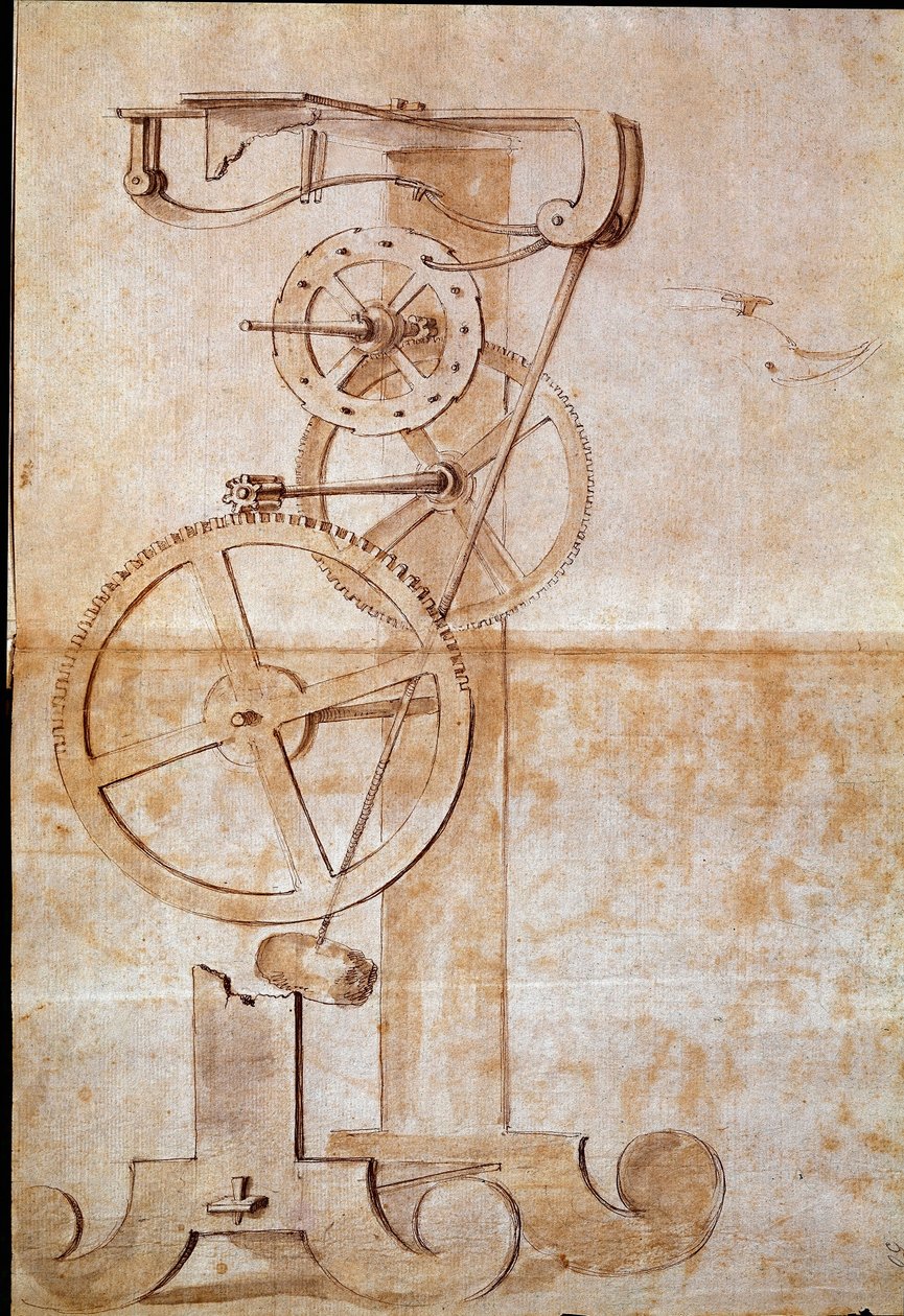 Horloge à pendule étudiée par l