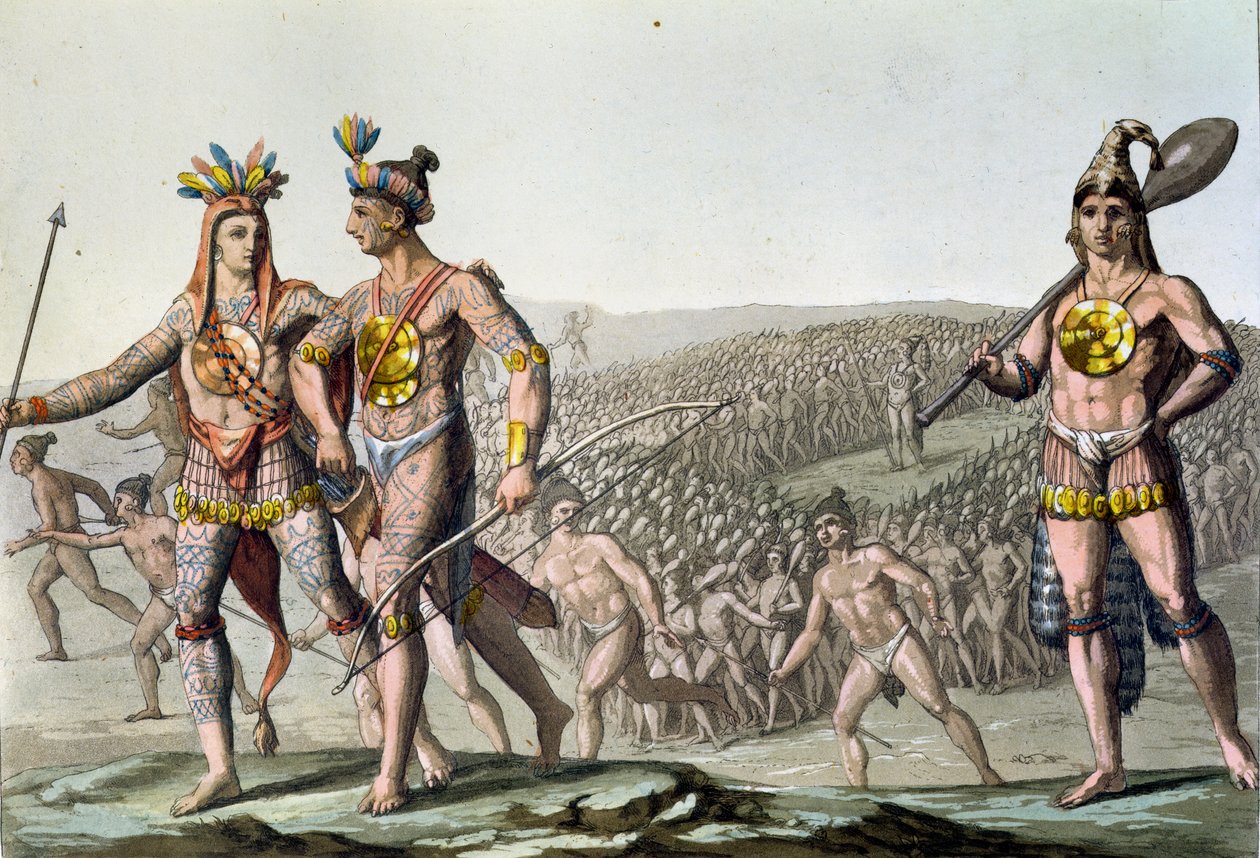 Les chefs de Floride en route pour la guerre, c.1820 - Gallo Gallina