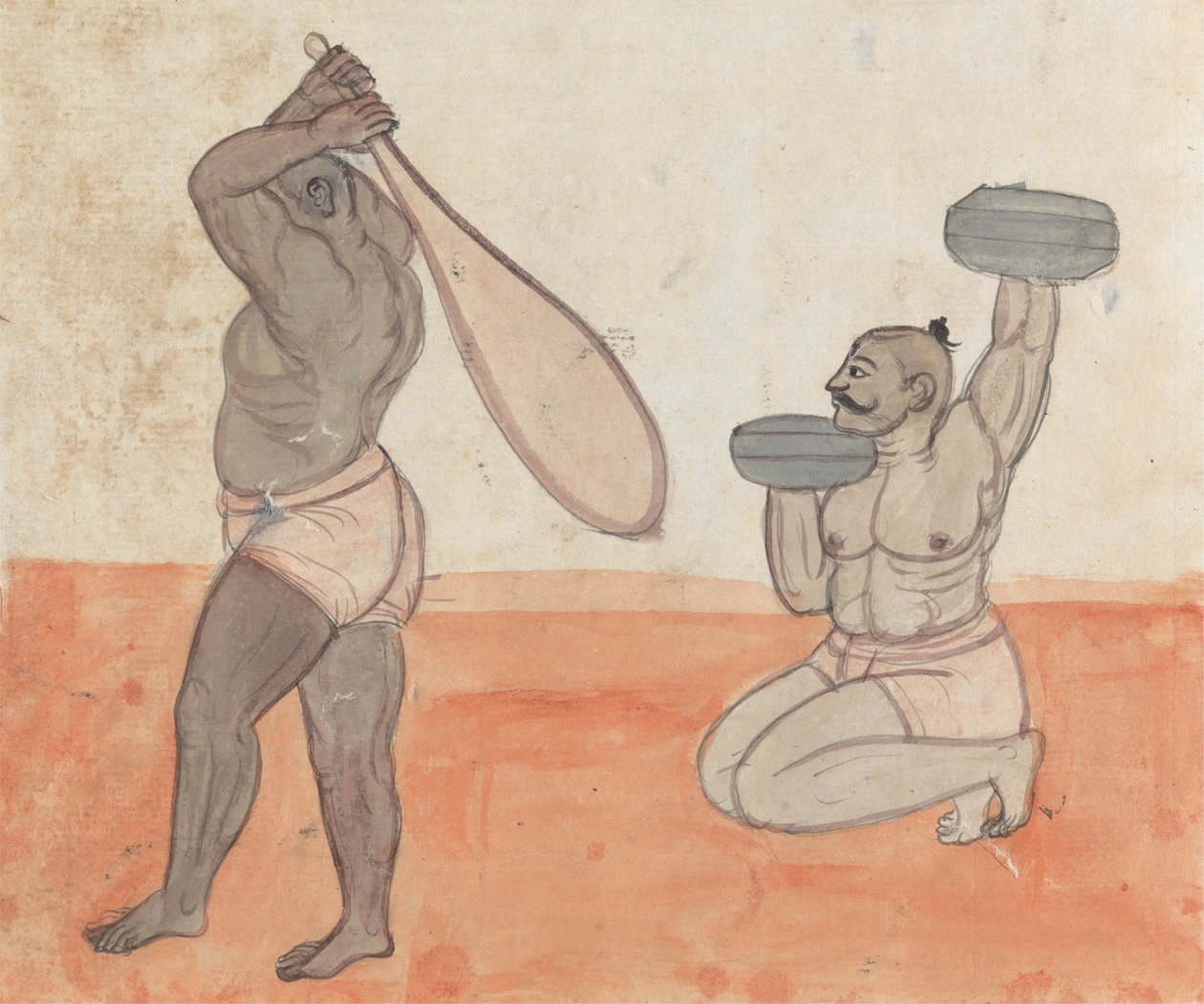 Une paire de Jeyties soulevant des poids - Gangaram Chintaman Tambat