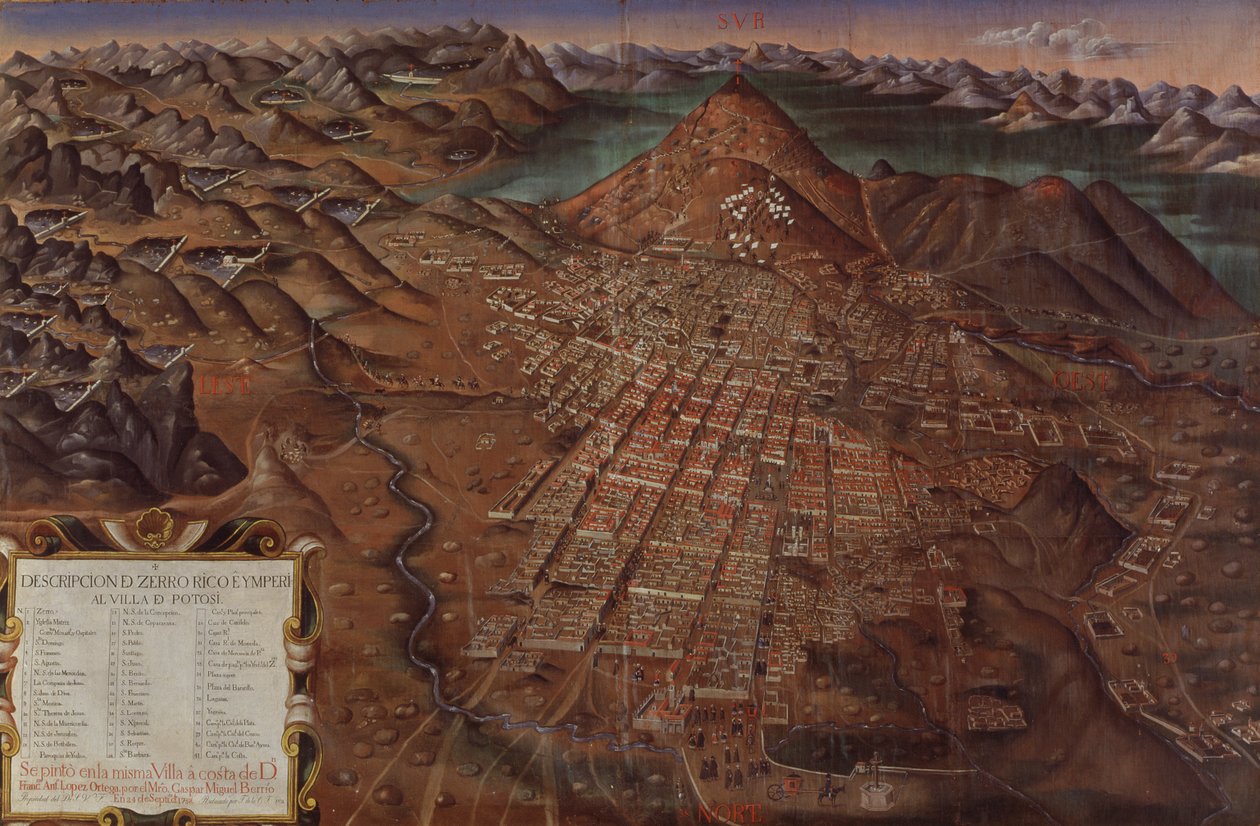 Description de Cerro Rico et de la municipalité impériale de Potosi, 1758 - Gaspar Miguel de Berrio