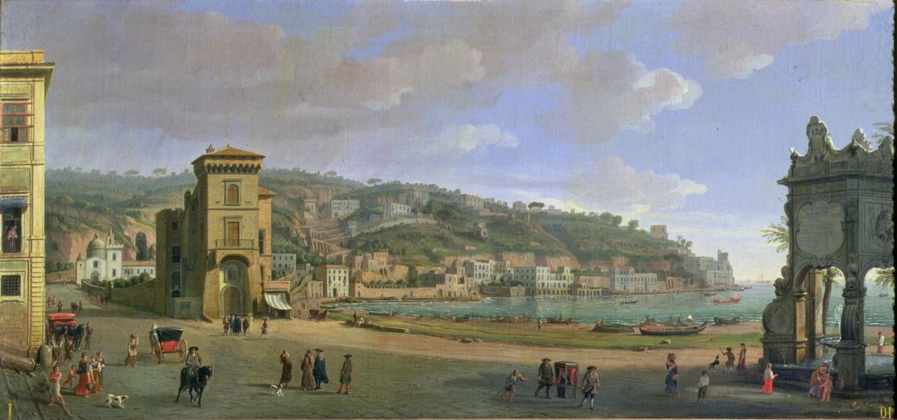 La Riviera de Chiaia à Naples - Gaspar van Wittel