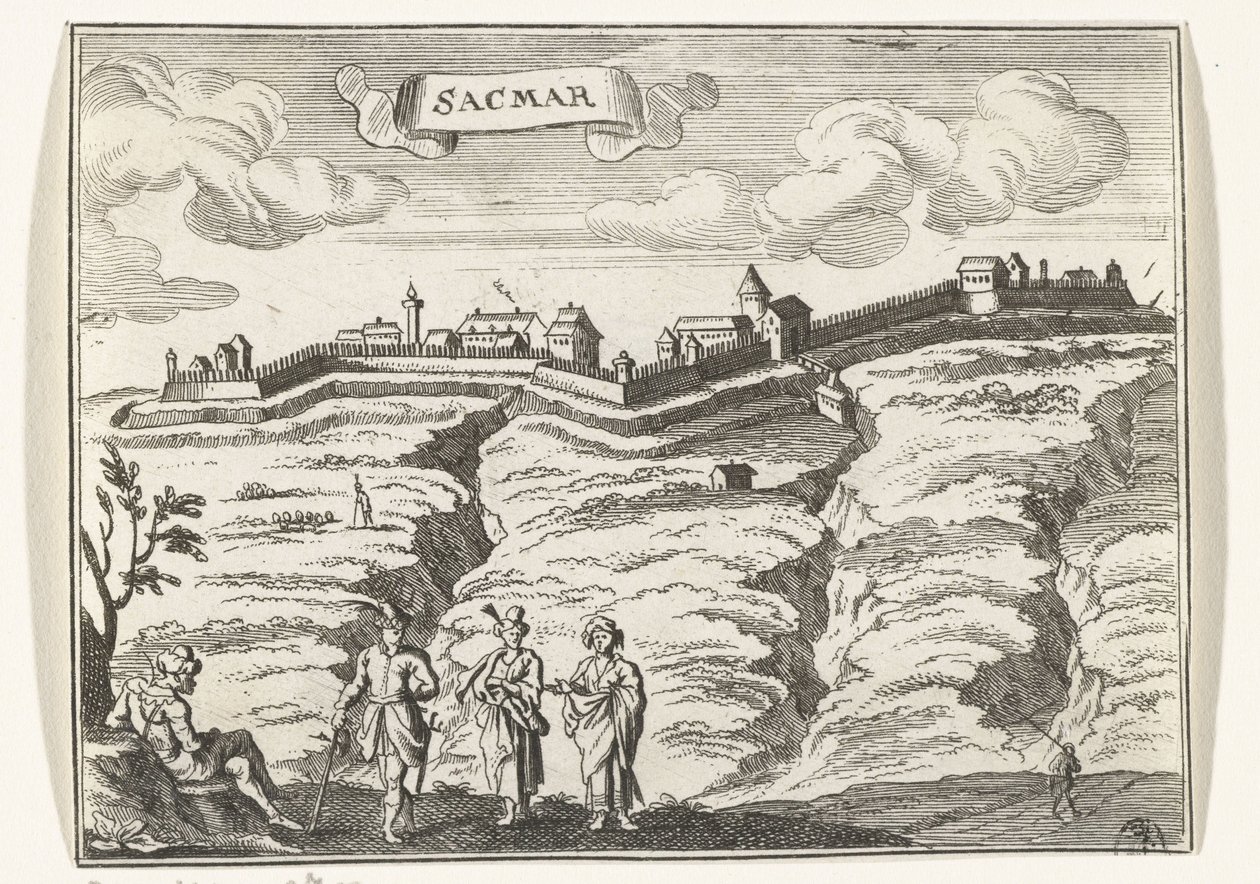 Vue de Satu Mare (Topografische afbeeldingen van Oostenrijk, Hongarije en de Balkan) - Gaspar Bouttats