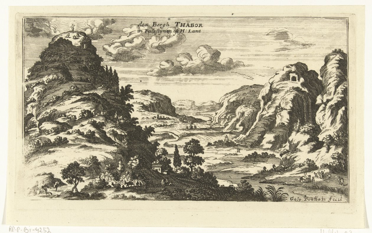 Vue du mont Thabor et la transfiguration du Christ - Gaspar Bouttats