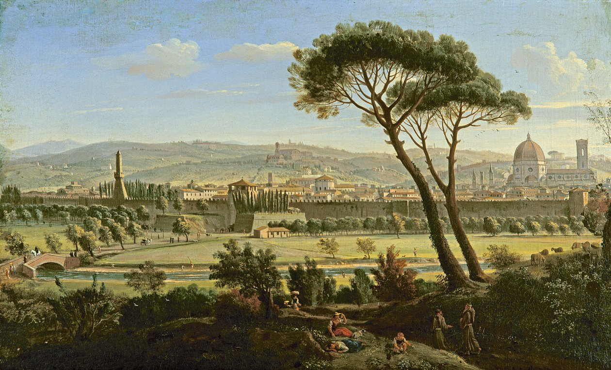 Vue de Florence depuis la route de Bologne - Gaspar van Wittel