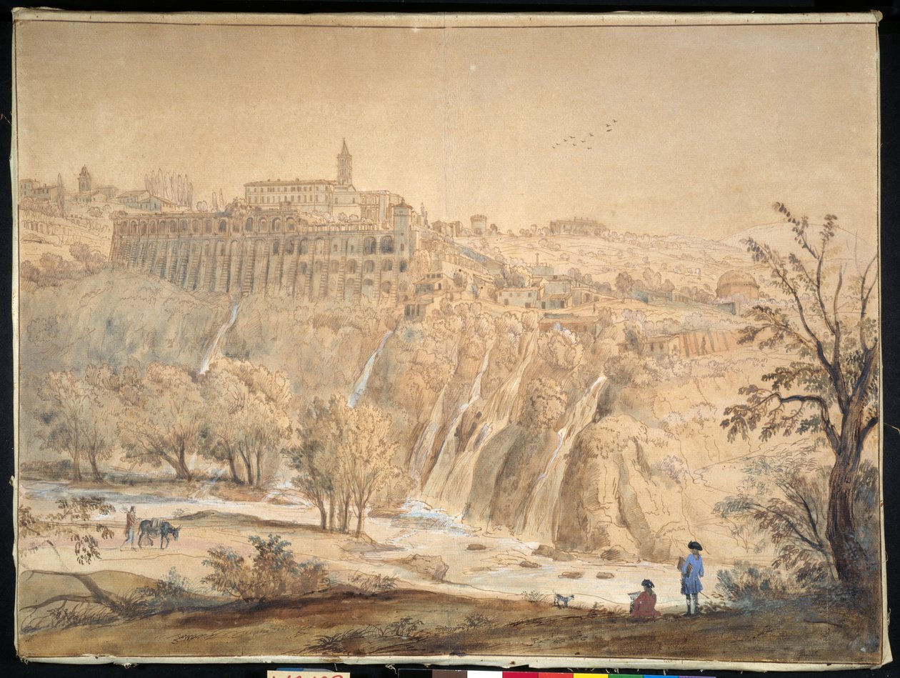 Vue du monastère basilien de Grottaferrata, Rome - Gaspar van Wittel