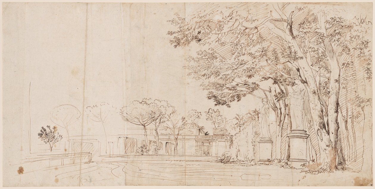 Les jardins de la Villa Médicis - Gaspar van Wittel