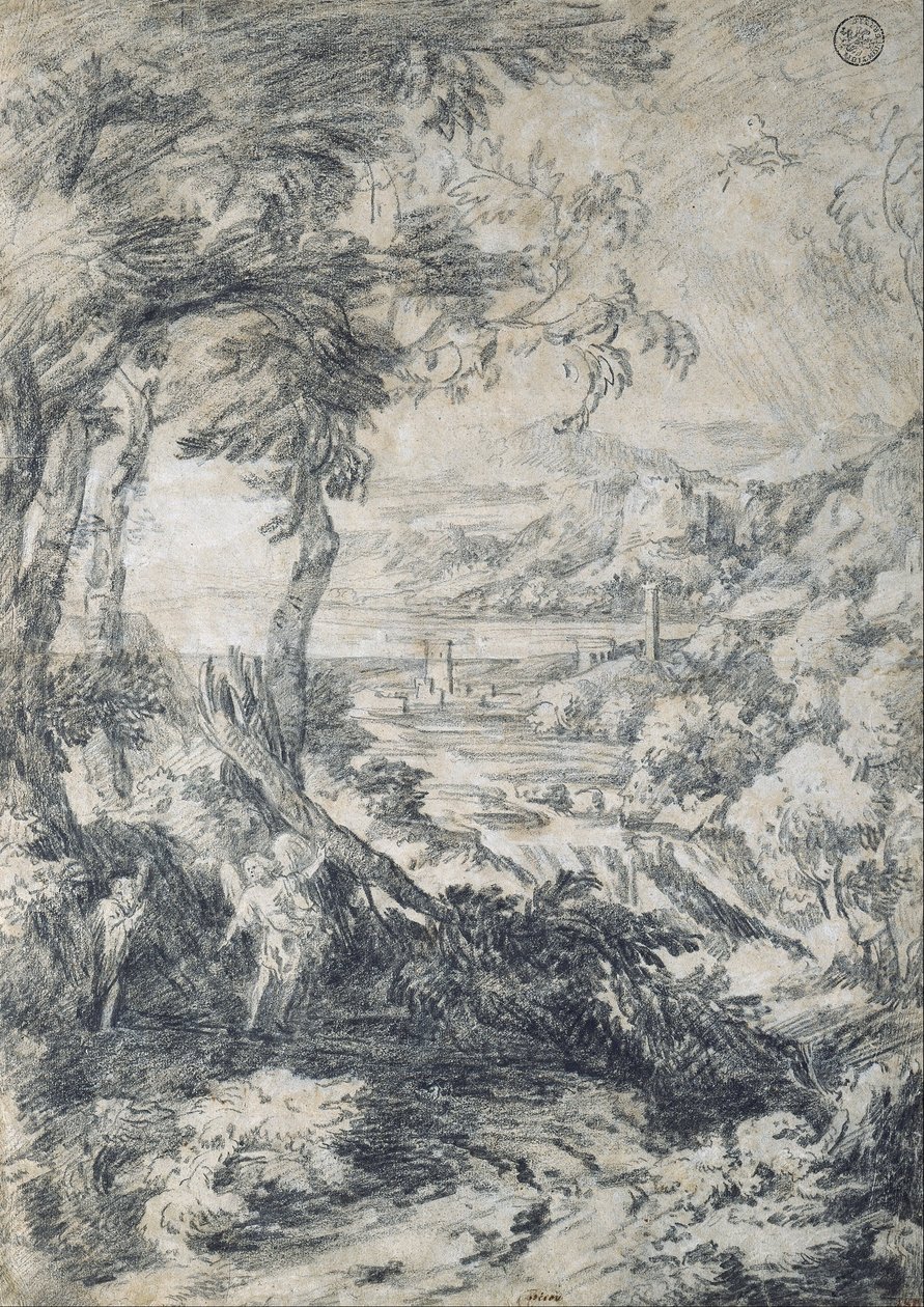 Paysage avec Élie et l