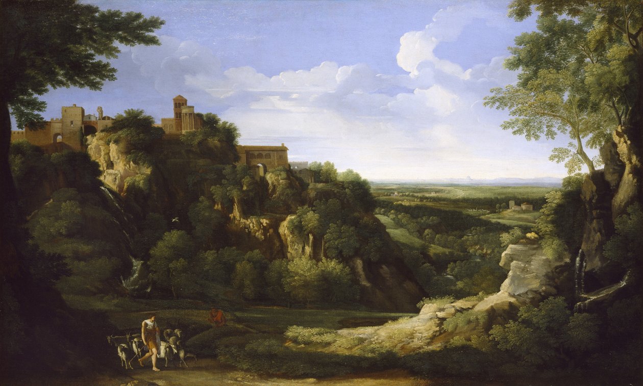 Vue de Tivoli avec Rome au loin, XVIIe siècle - Gaspard Poussin Dughet