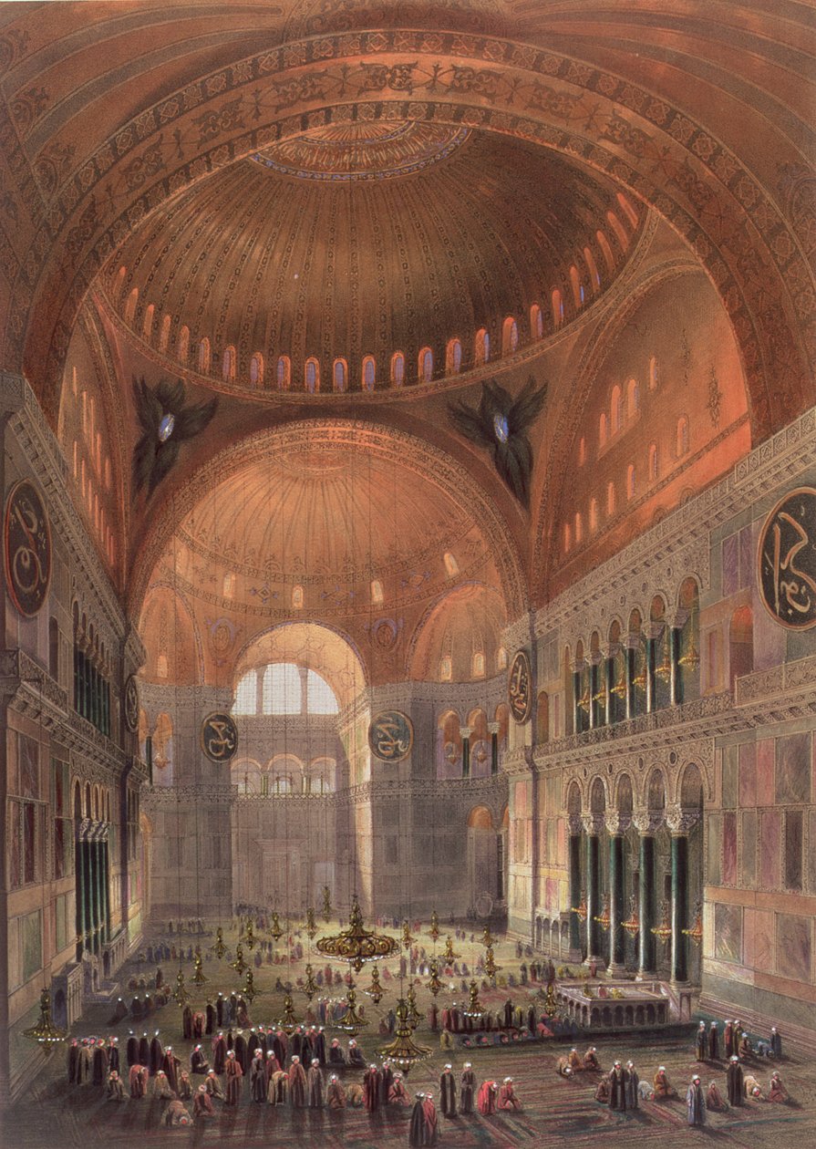 Intérieur de Sainte-Sophie, Constantinople, pub. 1852 - Gaspard Fossati