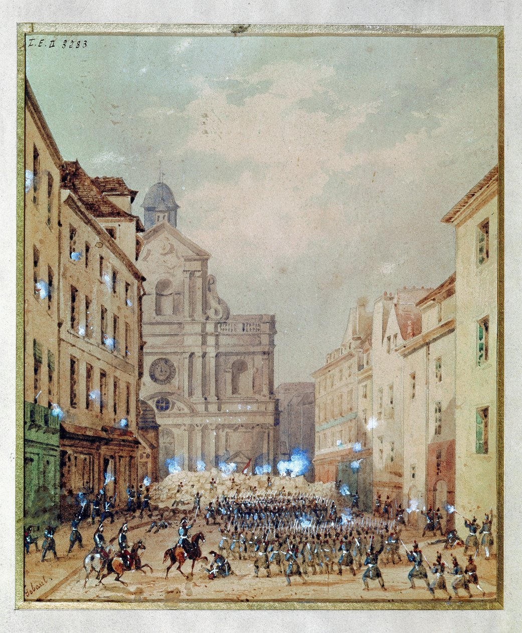 Barricade dans la rue Culture-Sainte-Catherine - Gaspard Gobaut