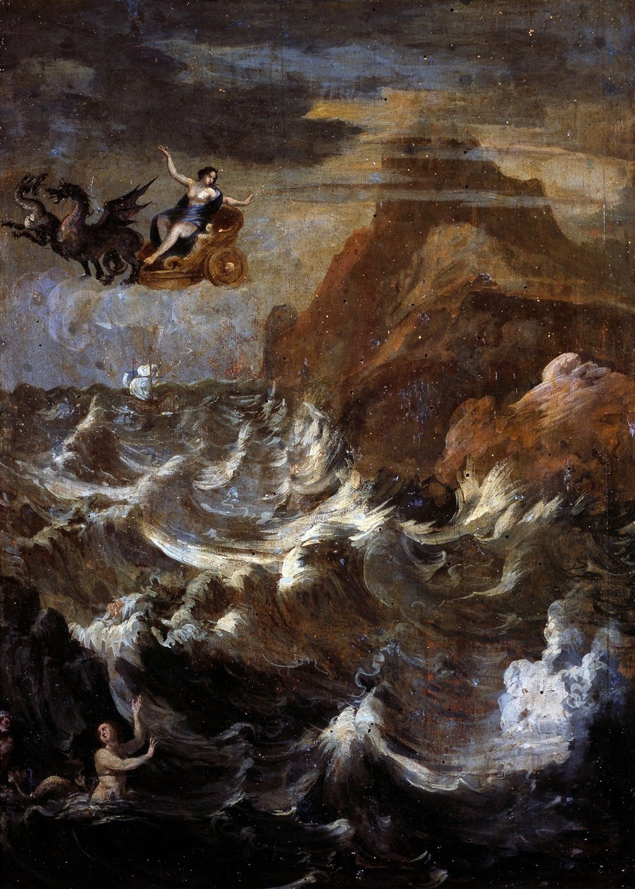 Campagne avec tempête - Gaspard Poussin (school of) Dughet
