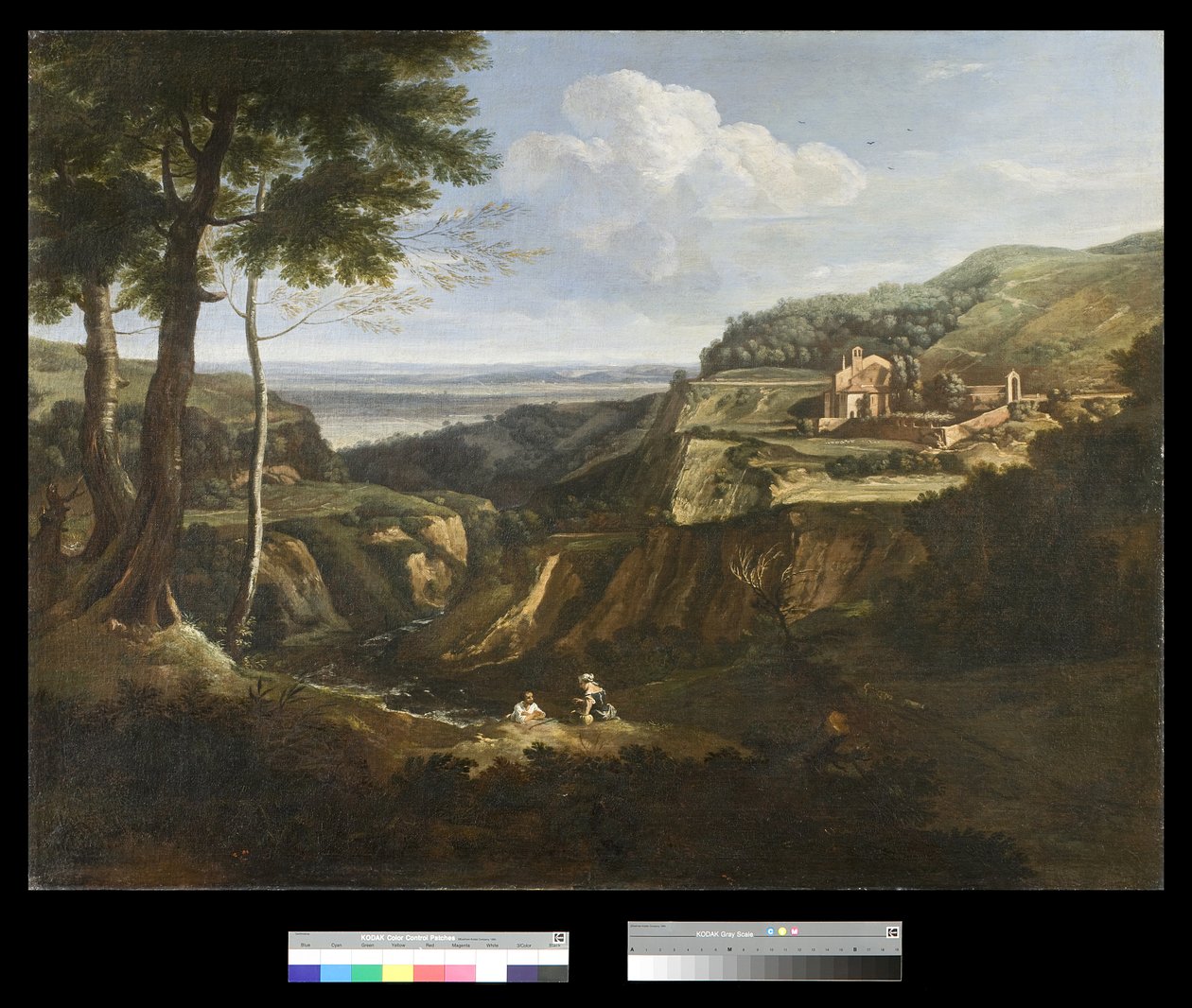 Vue du monastère de Camaldoli près de Frascati - Gaspard Poussin Dughet