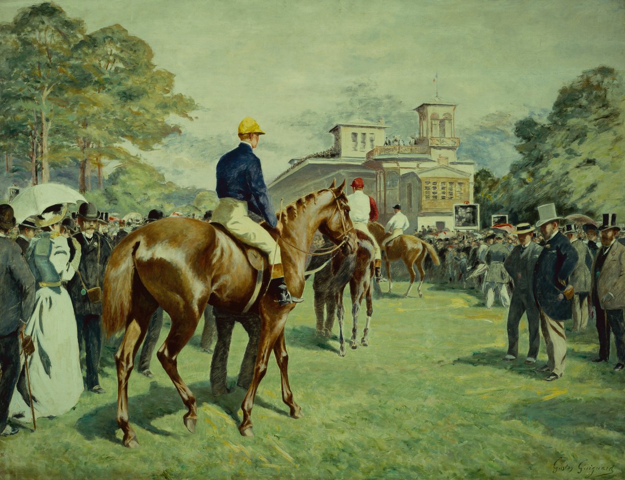 Parade to the Post (huile sur toile) - Gaston Guignard