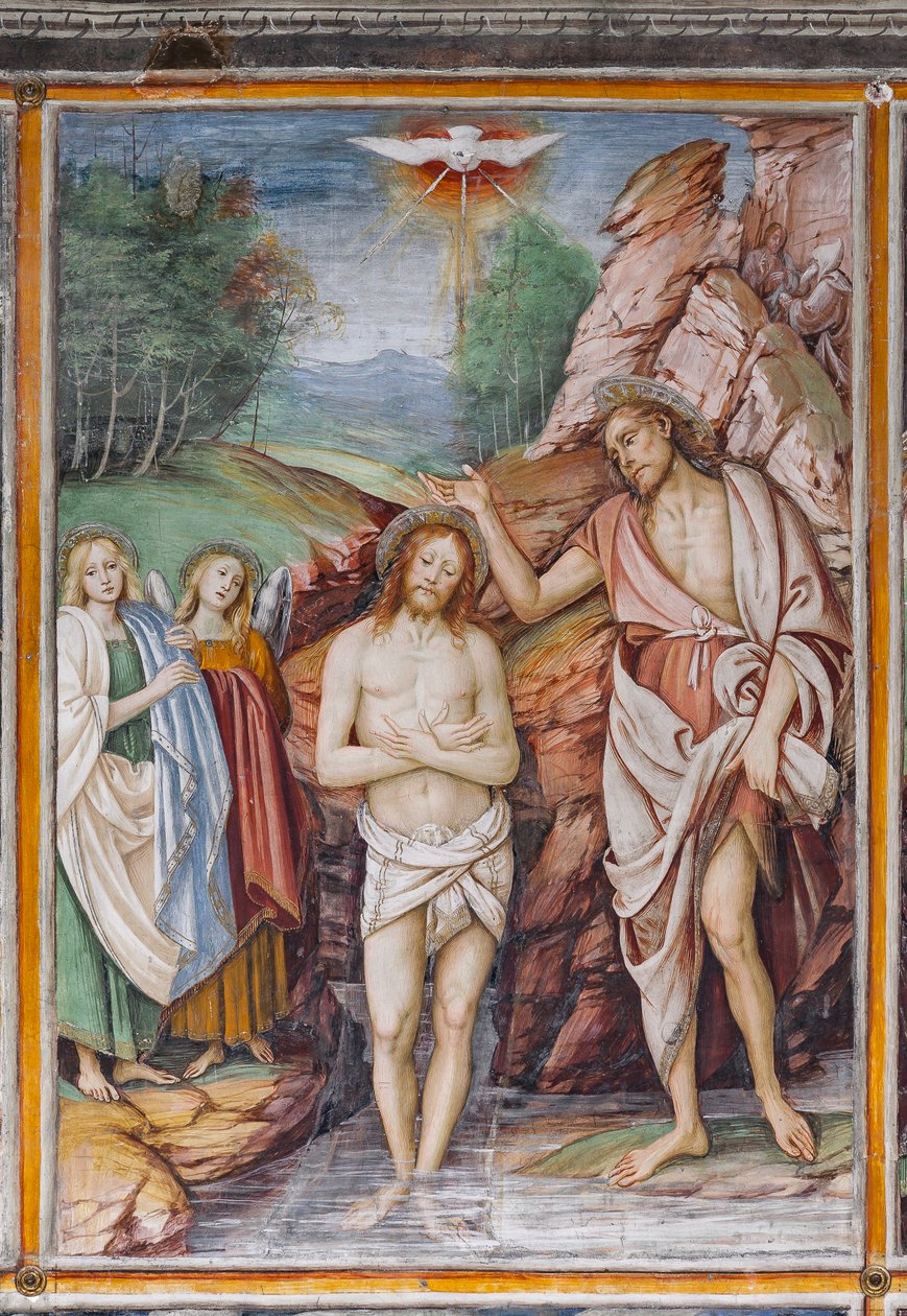 Détail de "Le Baptême de Jésus", de "La vie et la Passion du Christ" - Gaudenzio Ferrari