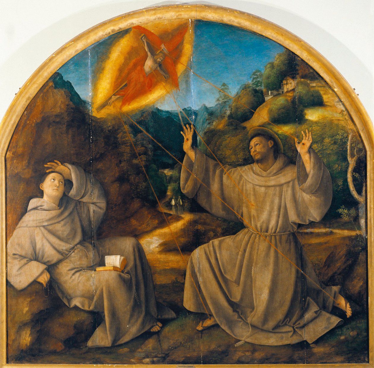 Italie, Varallo, peinture de Saint François recevant les stigmates - Gaudenzio Ferrari