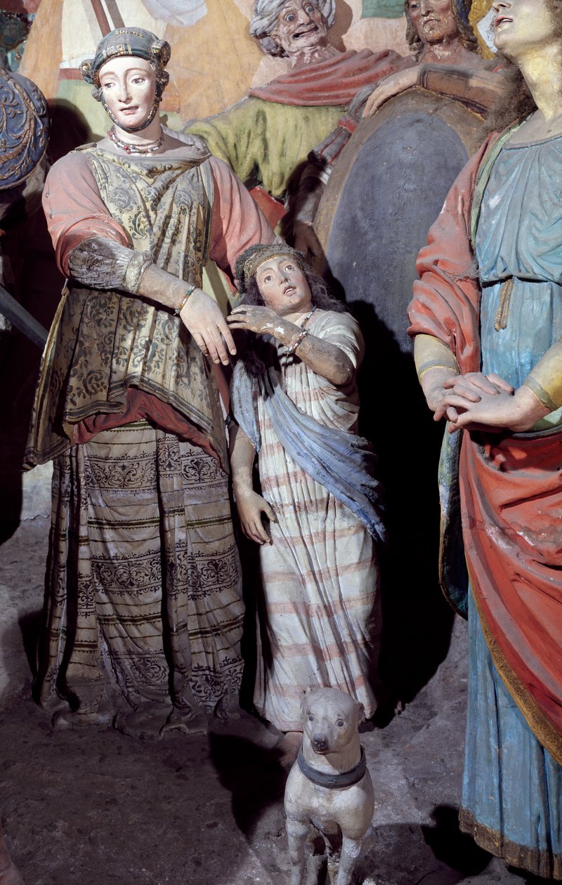Figure masculine, détail des statues, par Gaudenzio Ferrari (1475-1546), Chapelle XXXVIII connue sous le nom de Crucifixion, Mont Sacré de Varallo Sesia (Liste du patrimoine mondial de l
