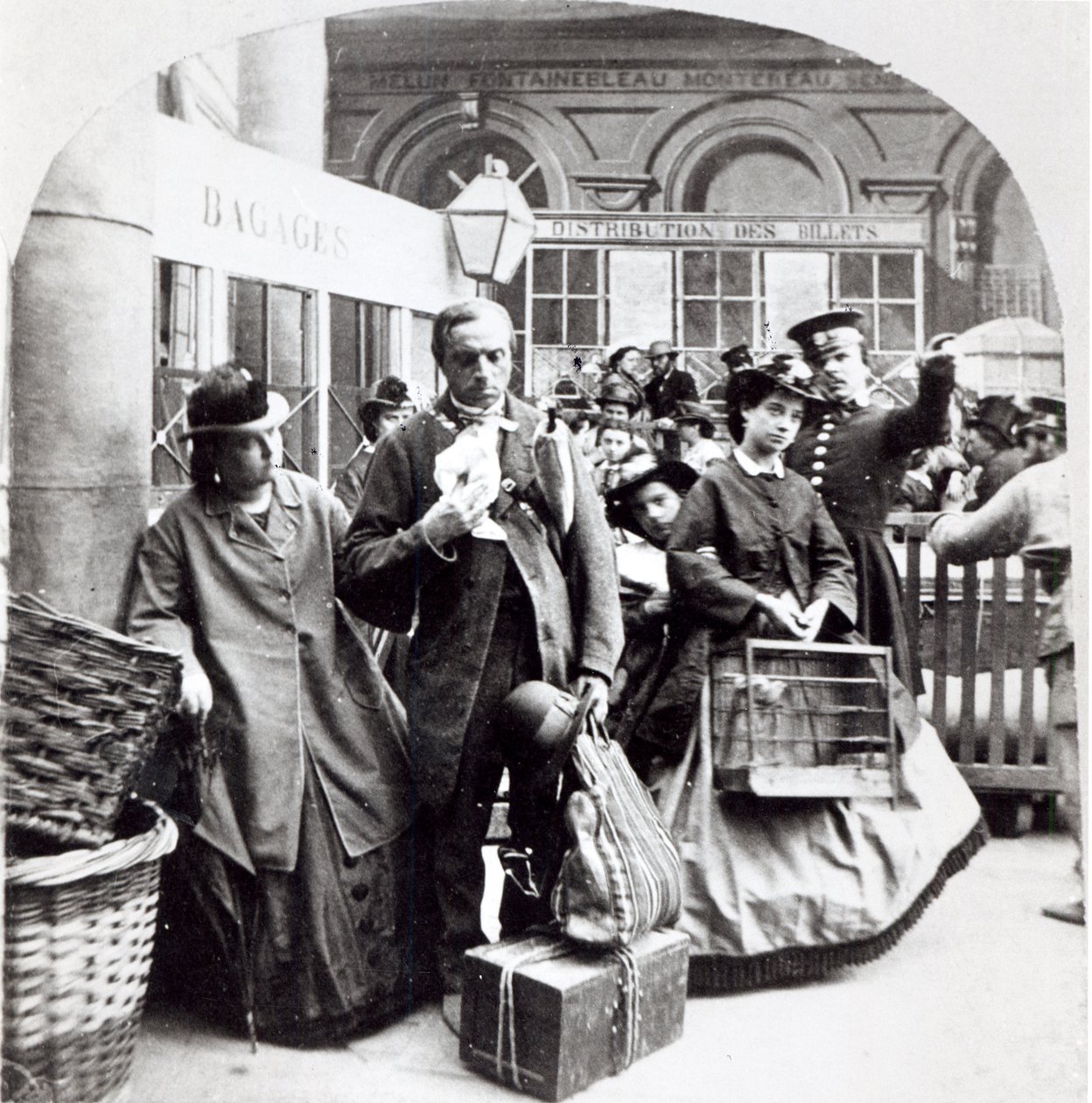 Le départ du train, 1868 - Gaudin Freres