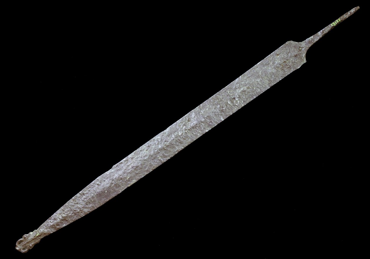 Art de la Gaule : Lance en fer, Âge du fer (400 av. J.-C.). Musée des Antiquités, Saint-Germain-en-Laye - Gaulish