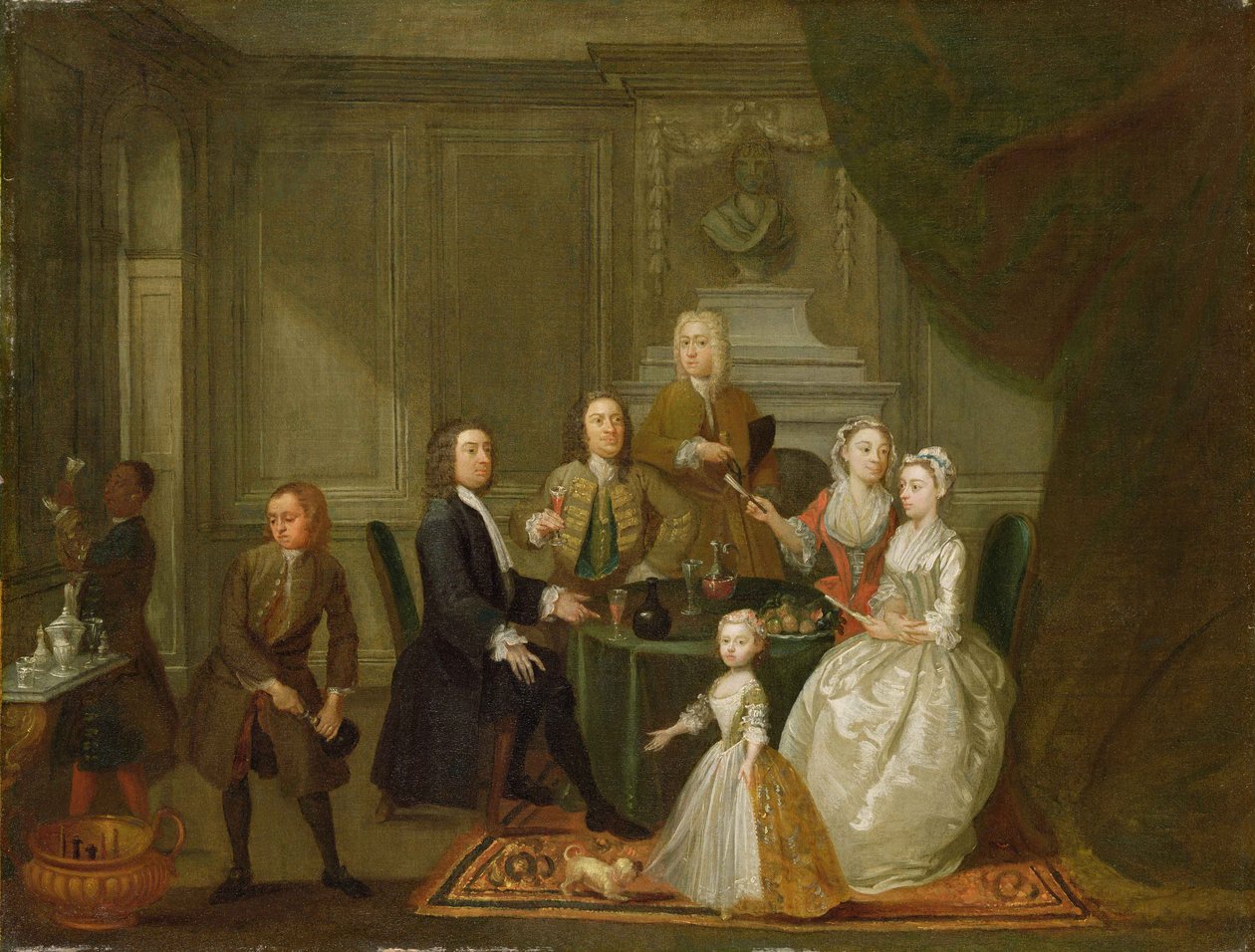 Portrait de groupe, probablement de la famille Raikes - Gawen Hamilton