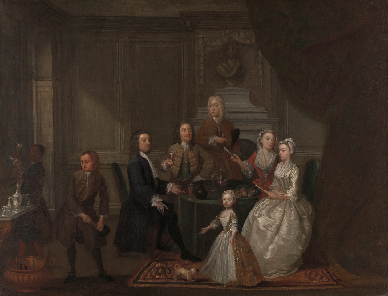 Portrait de groupe, probablement de la famille Raikes - Gawen Hamilton