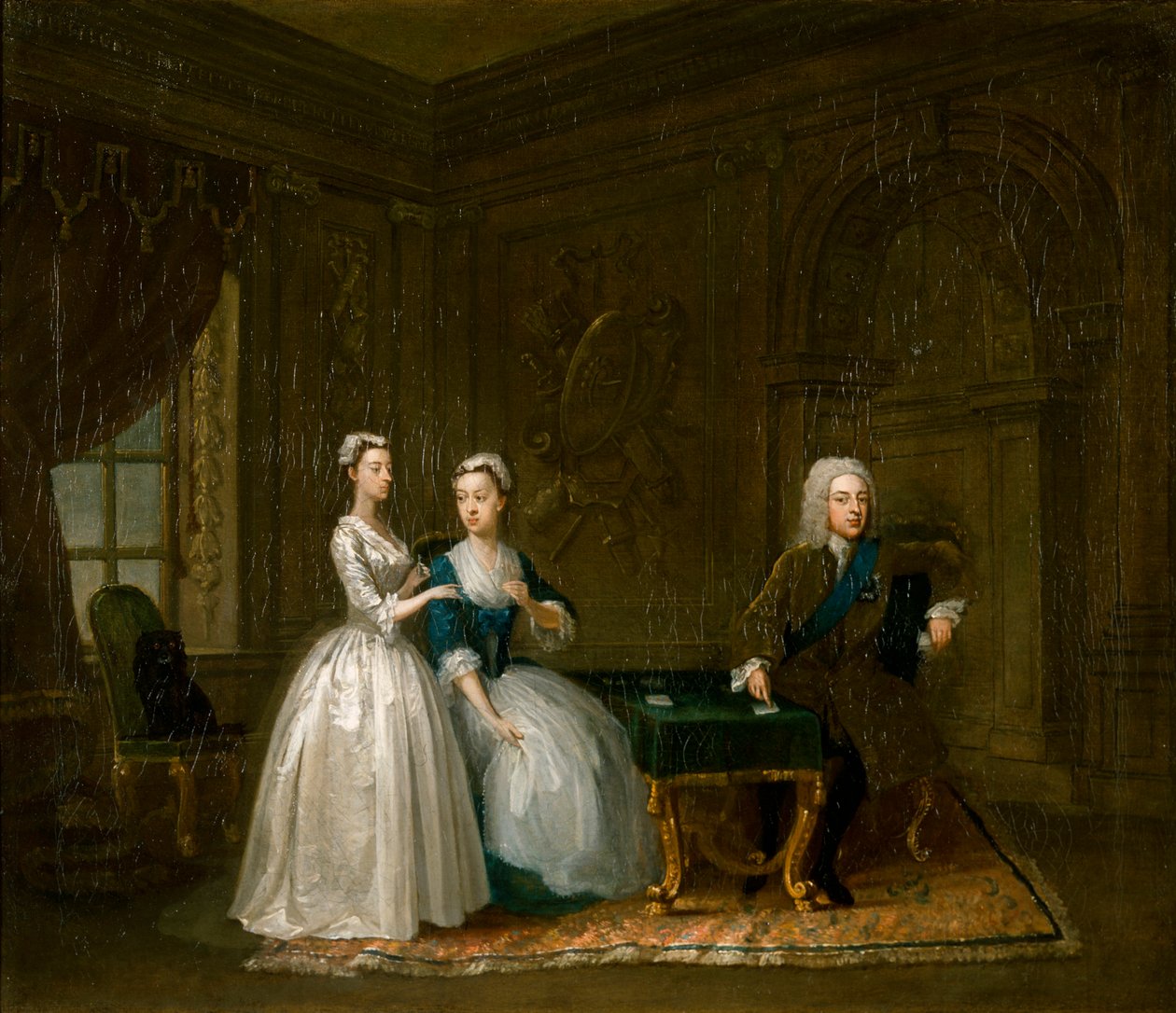 Portrait de John, 2e duc de Montagu, sa femme et leur fille cadette, vers 1730 - Gawen Hamilton