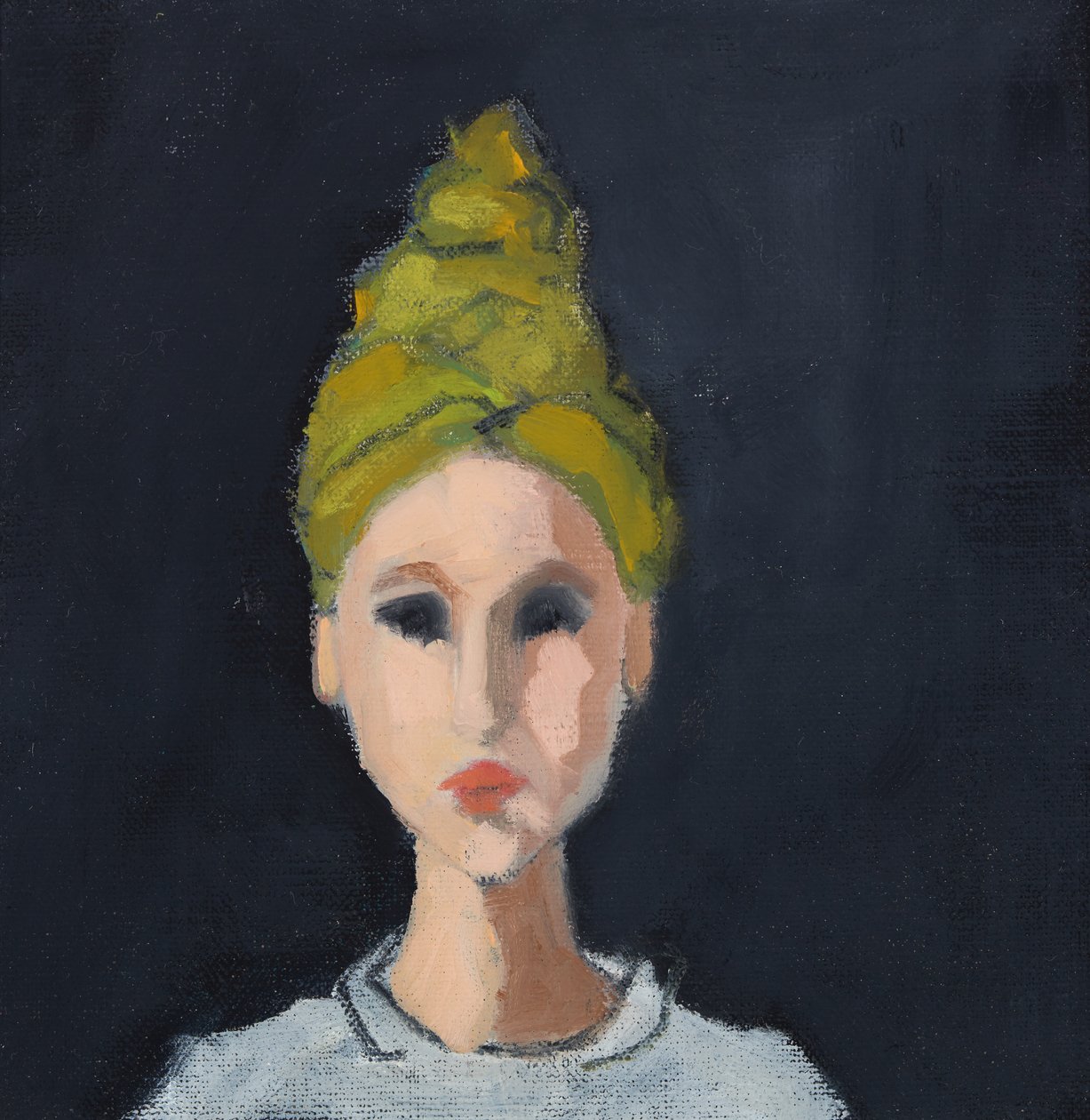 Fille au turban vert, 2017 (huile sur toile) - Genevieve French