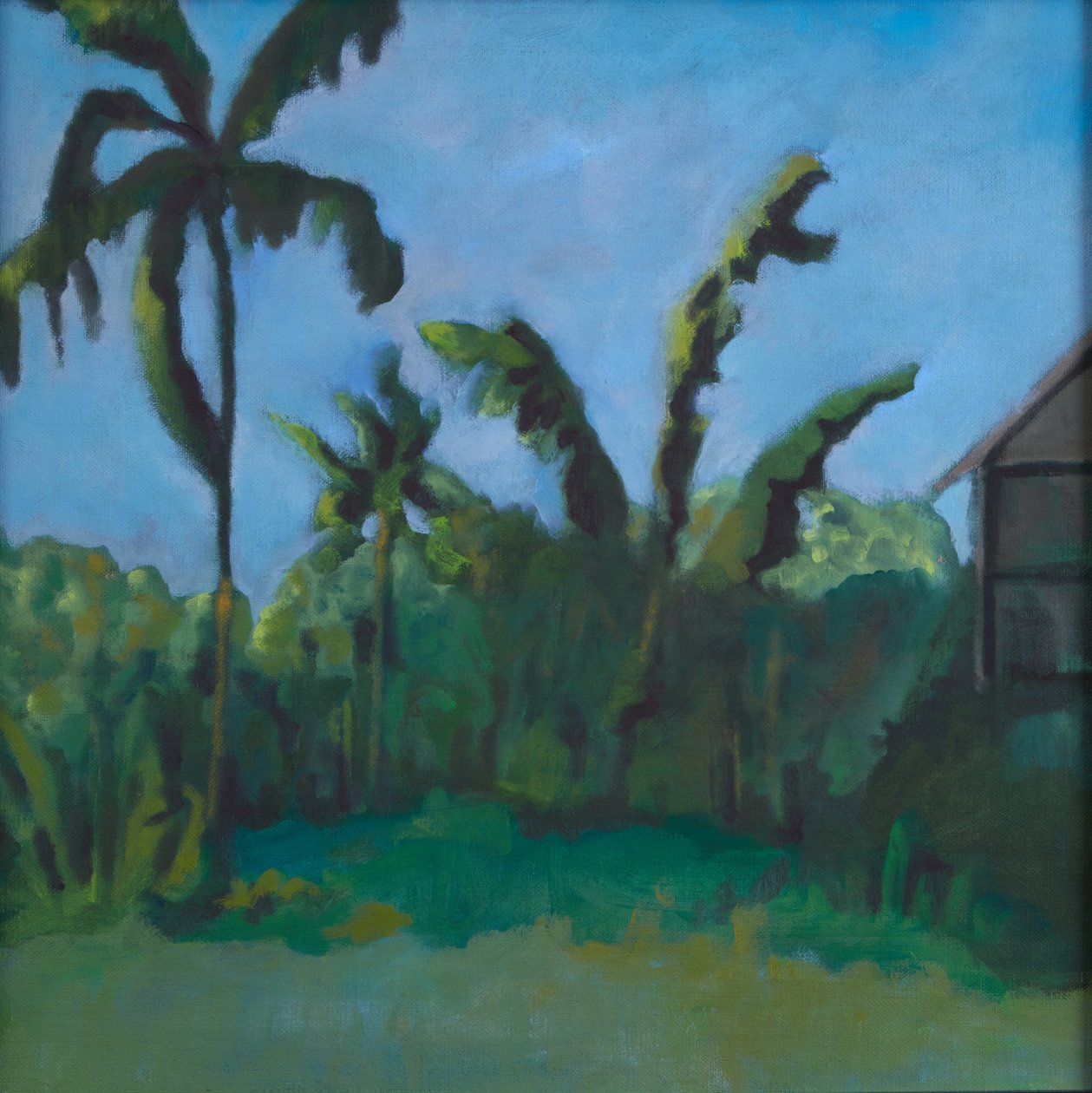 Paysage indien (de mémoire), 2024 (huile sur panneau) - Genevieve French