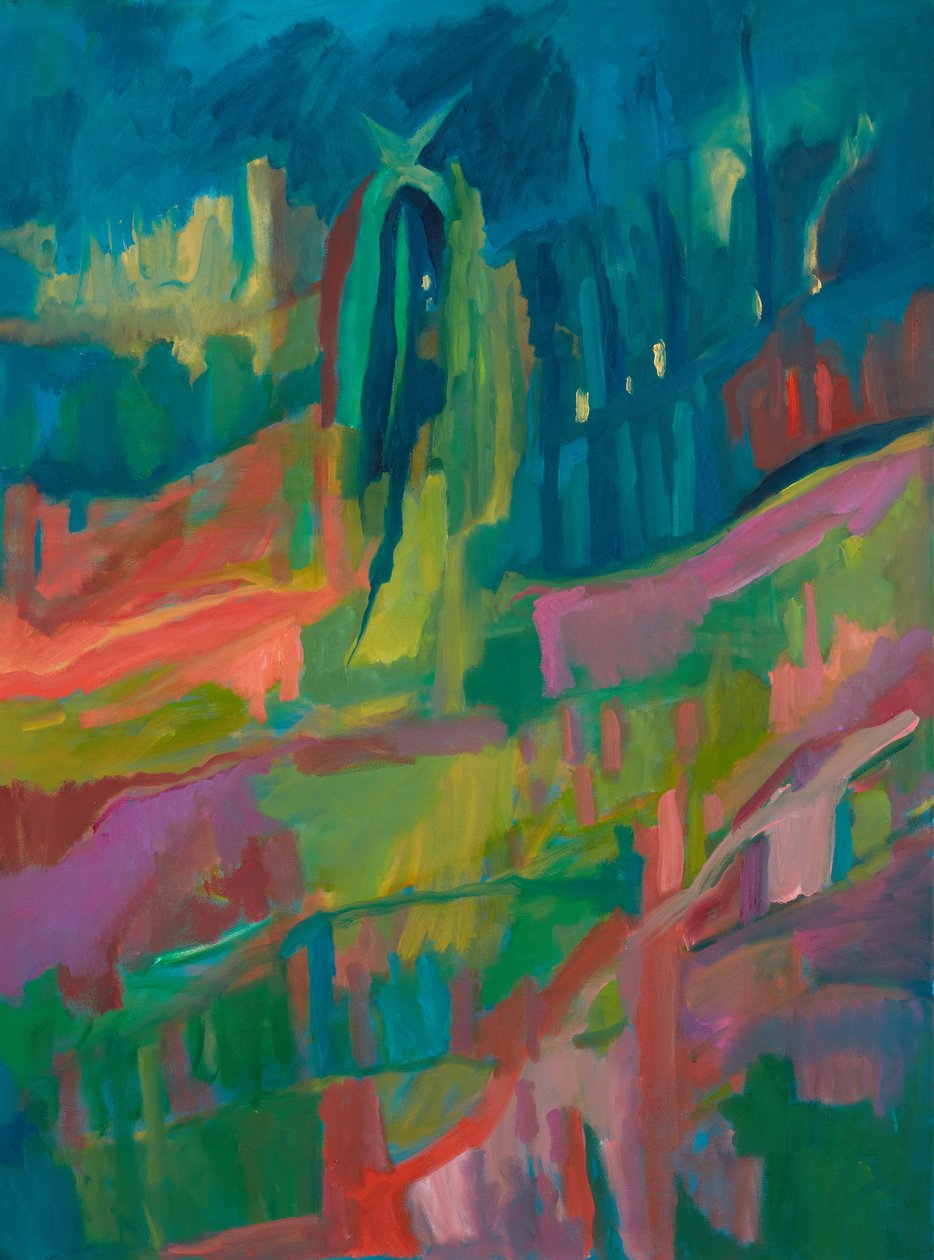 Sud de la France, chapelle, 2024 (huile sur toile) - Genevieve French