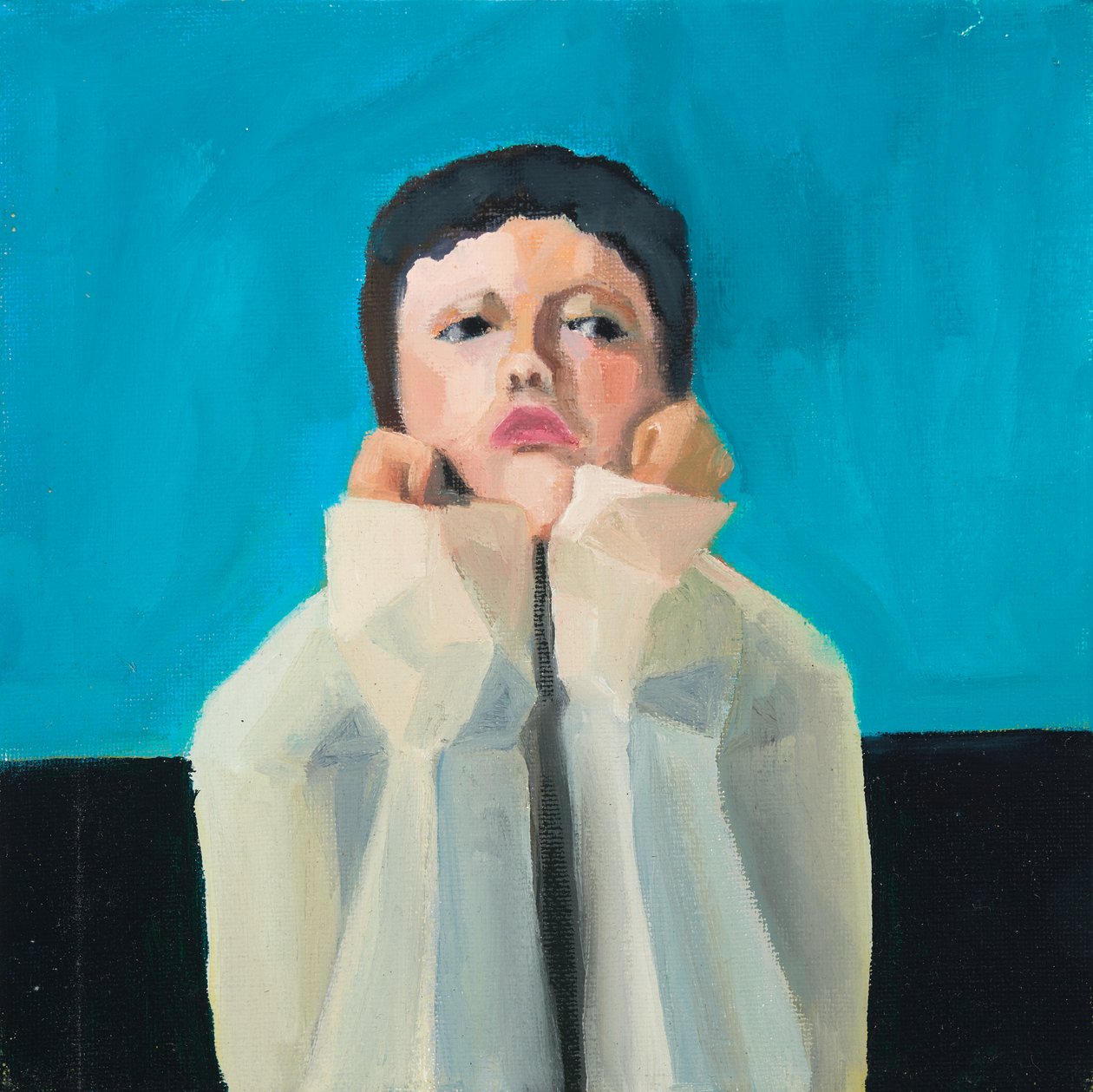 Sulky girl, 2016 (huile sur toile) - Genevieve French