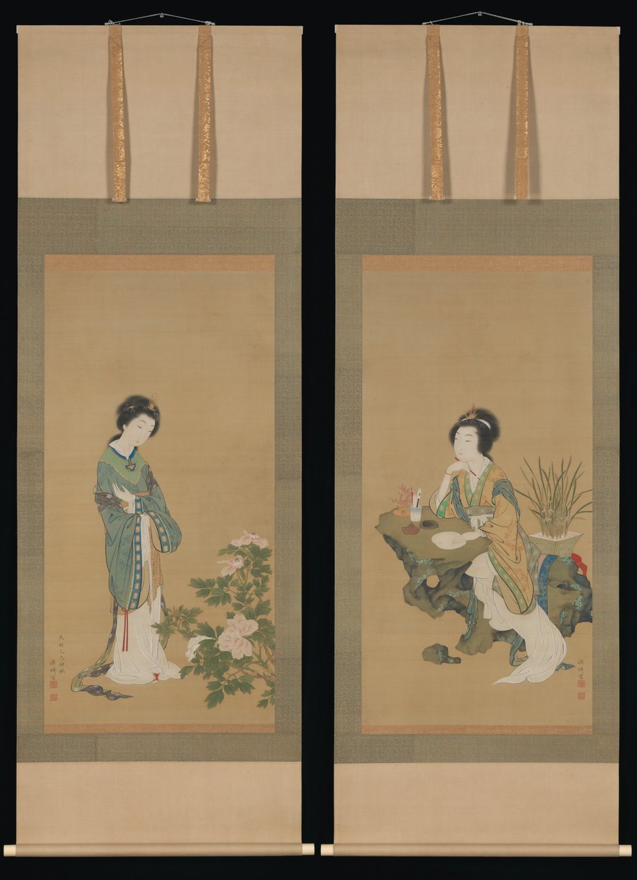Yanji avec des orchidées et Yang Guifei avec des pivoines - Genki