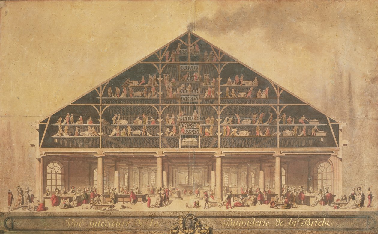 Intérieur de la blanchisserie Briche, Paris - Gentil