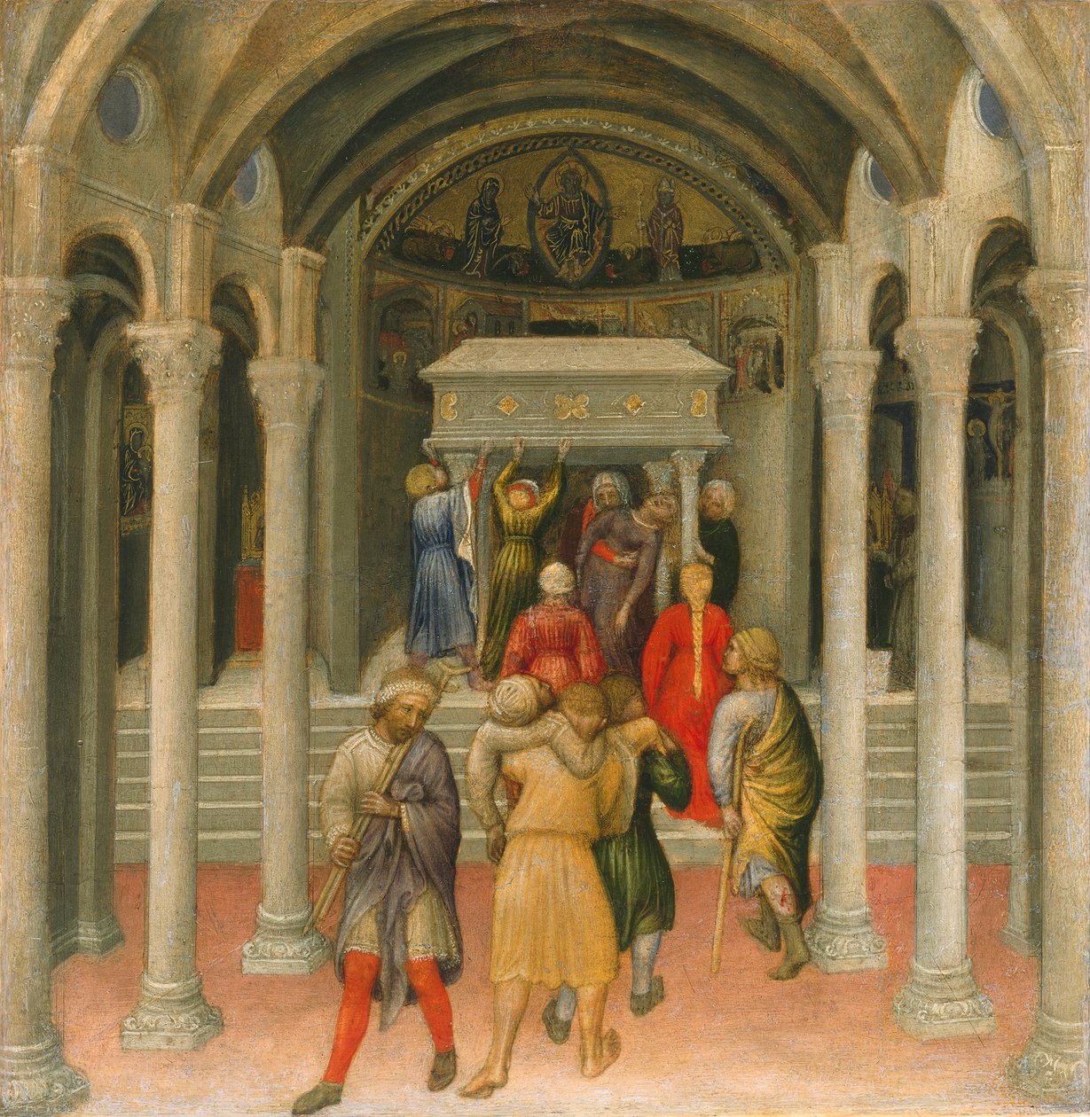 Les estropiés et les malades guéris au tombeau de Saint Nicolas, 1425 - Gentile da Fabriano