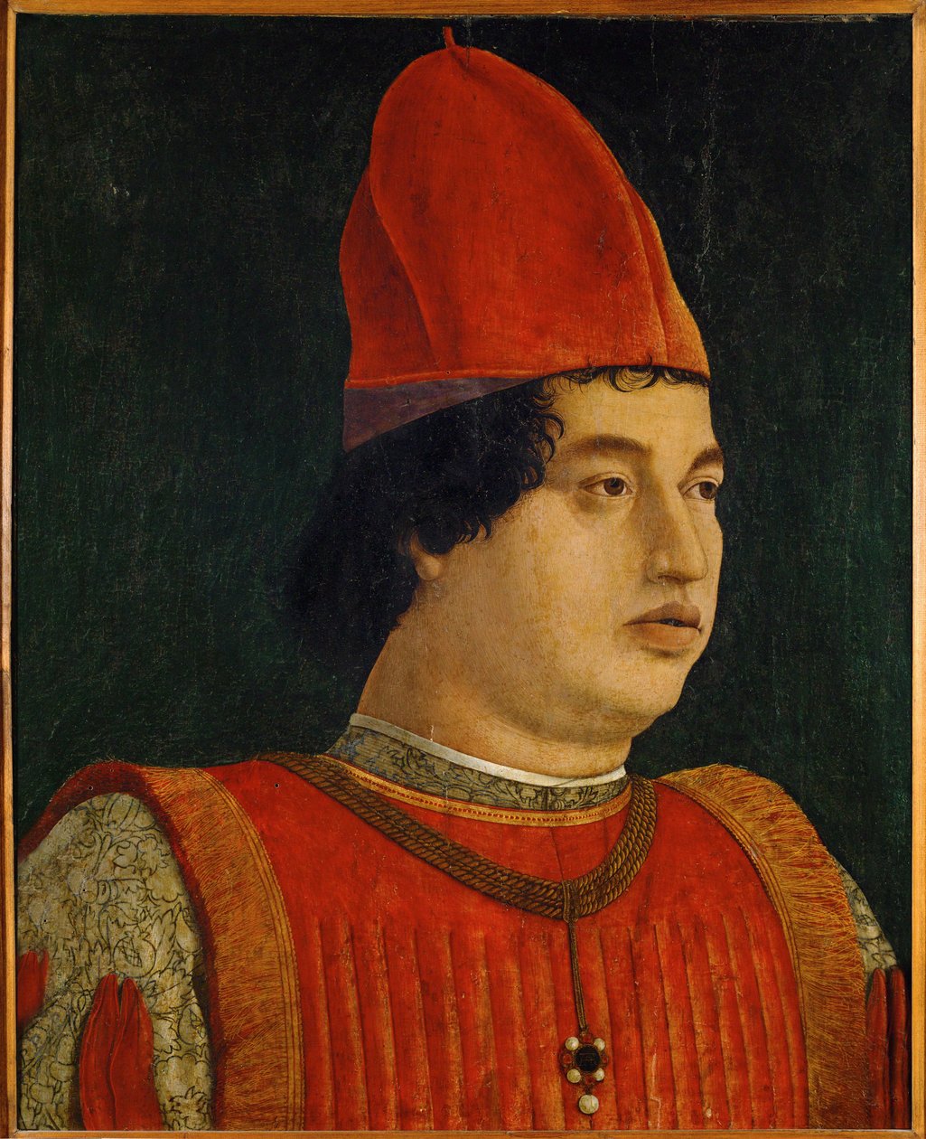 Gianfrancesco Gonzaga, Margrave, souverain de Mantoue ... (huile sur bois) - Gentile Bellini