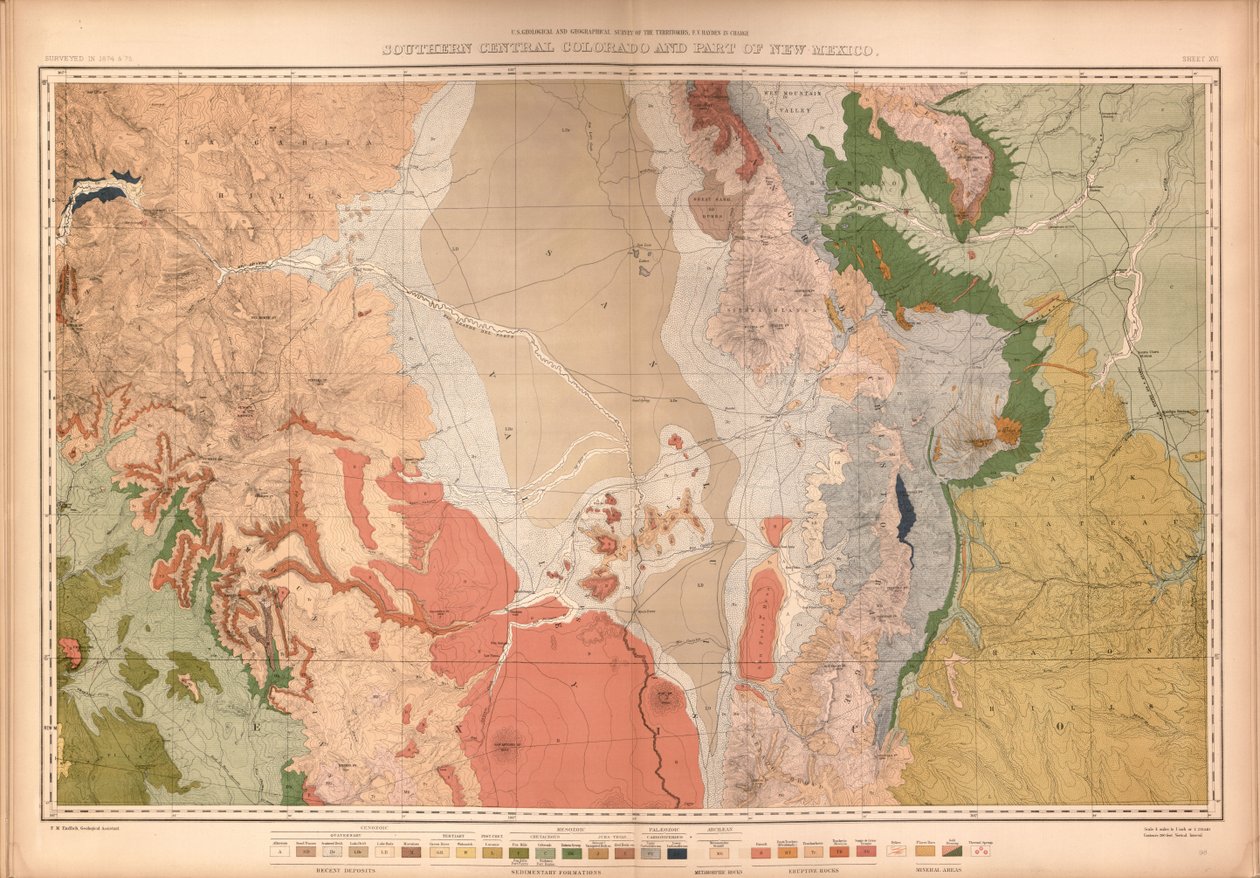 Atlas géologique et géographique du Colorado et des territoires adjacents - Geological And Geographical Survey Of The Territories