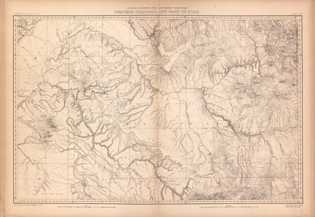 Atlas géologique et géographique du Colorado et des territoires adjacents - Geological And Geographical Survey Of The Territories