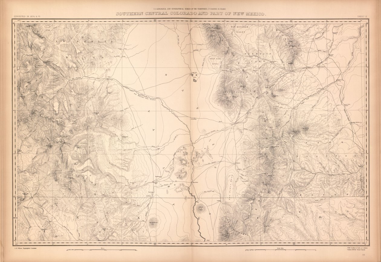 Atlas géologique et géographique du Colorado et des territoires adjacents - Geological And Geographical Survey Of The Territories