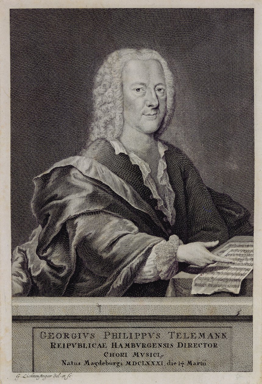Portrait de Georg Philipp Telemann - Georg Lichtensteger