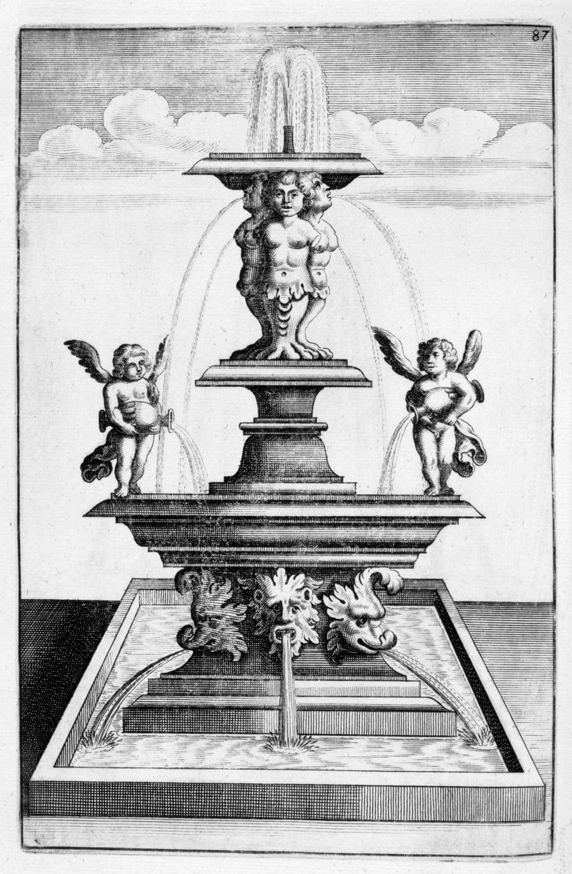 Conception de fontaine, 1664 - Georg Andreas Bockler