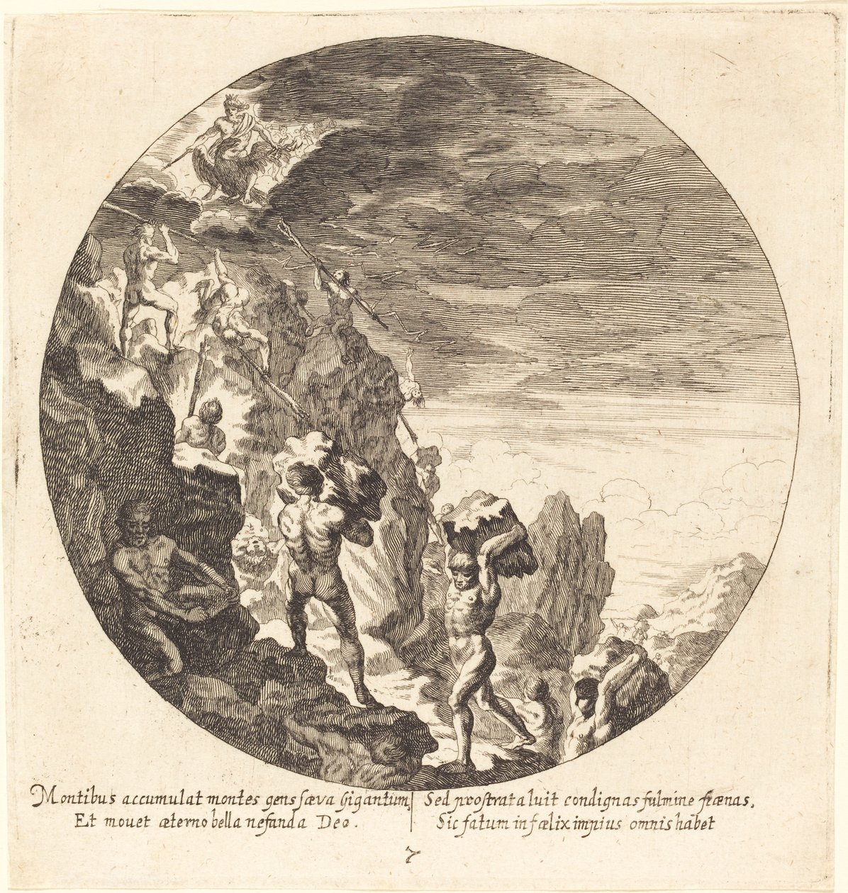 Les Géants repoussés par Jupiter - Georg Andreas Wolfgang the Elder