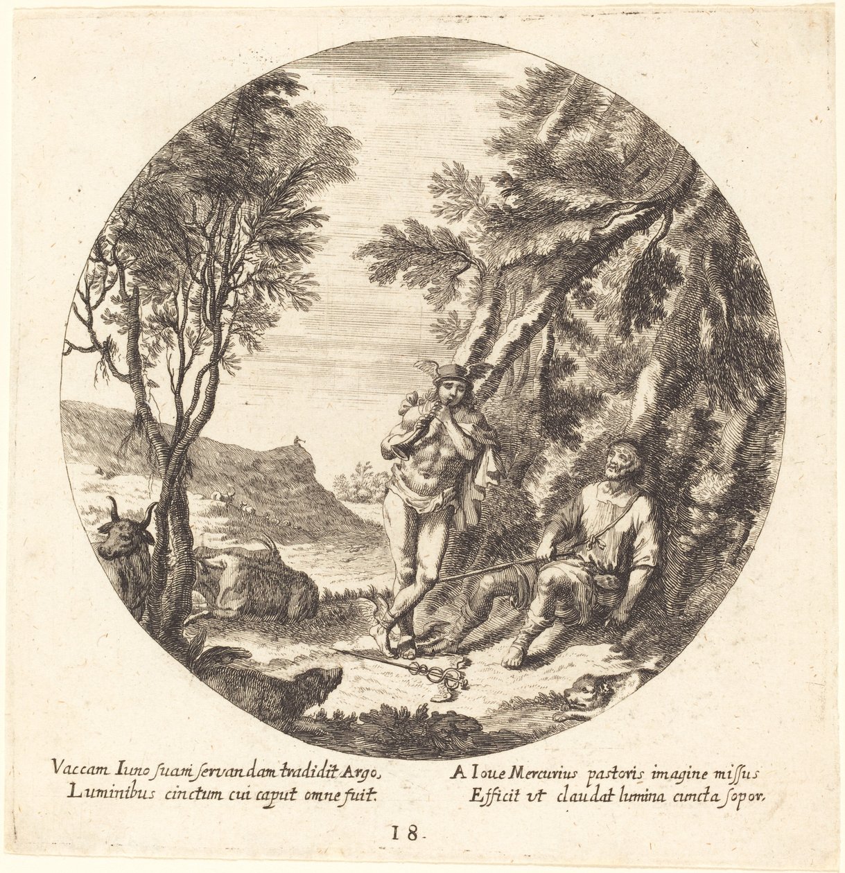 Mercure endormant Argos - Georg Andreas Wolfgang the Elder