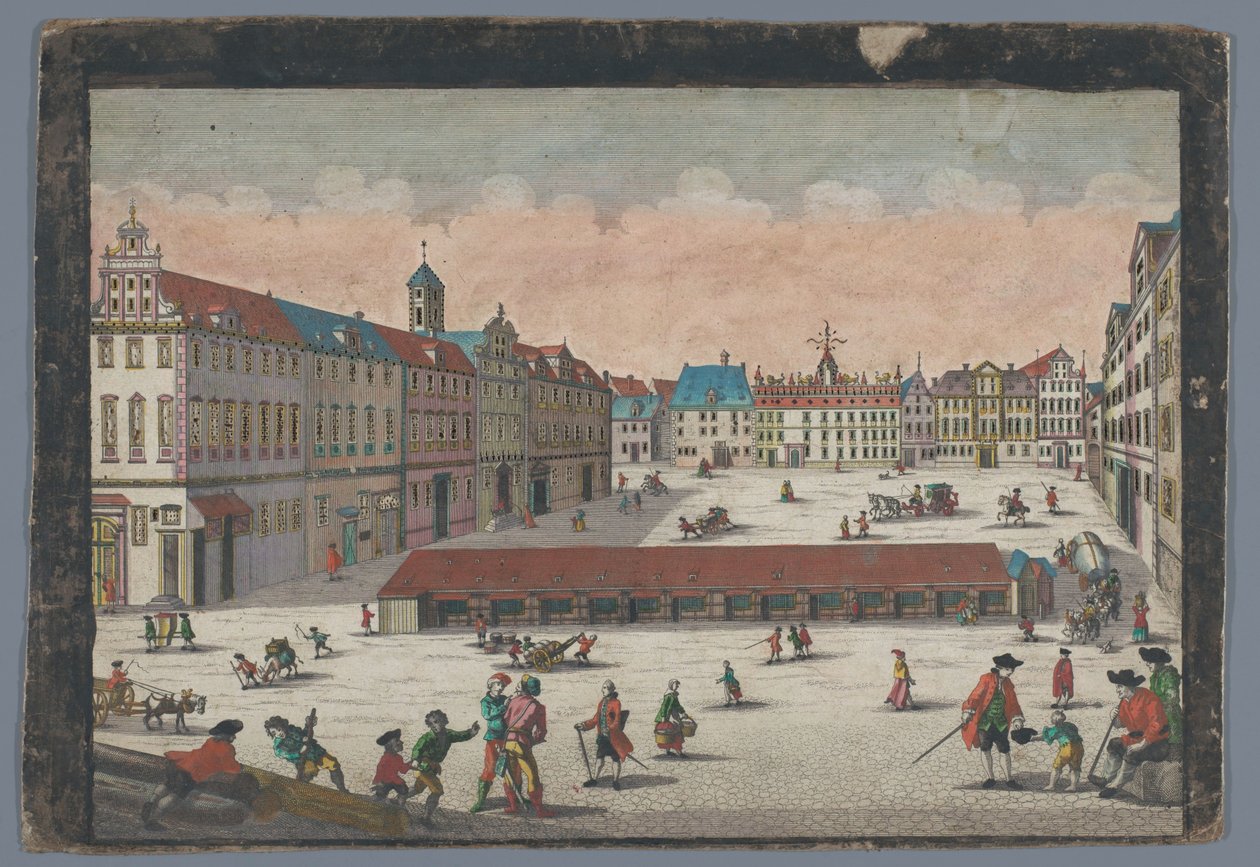 Vue de la place du Sel à Wroclaw depuis le côté sud - Georg Balthasar Probst (possibly)