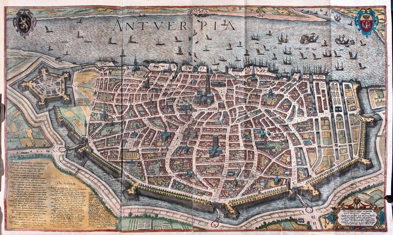 Anversa, Belgique - dans "Civitates Orbis Terrarum" de Georg Braun, Cologne 1617 - Georg Braun