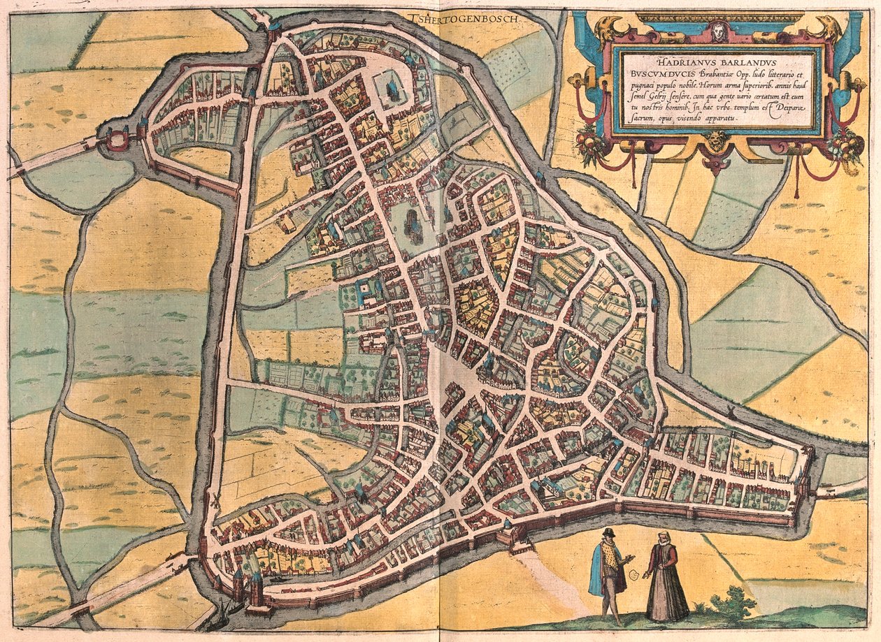 Hertogenbosch, Pays-Bas - dans "Civitates Orbis Terrarum" de Georg Braun, Cologne 1617 - Georg Braun