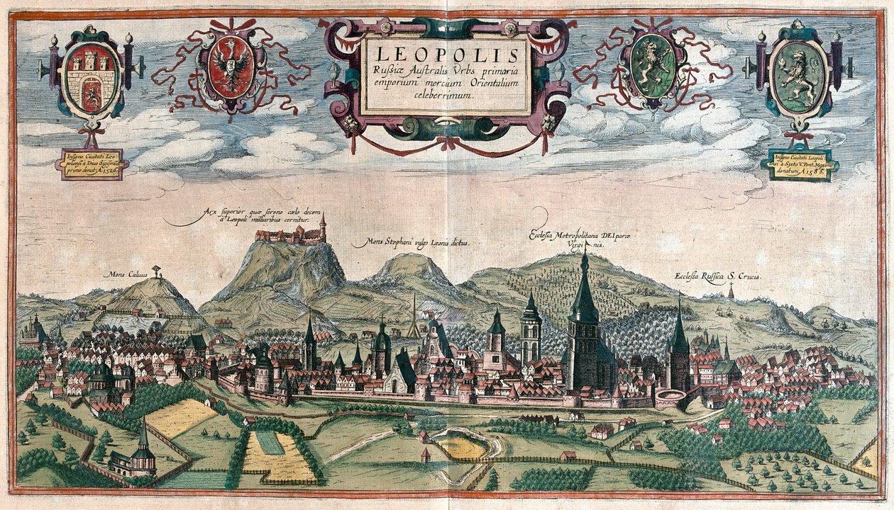 Lviv, Ukraine - dans "Civitates Orbis Terrarum" de Georg Braun, Cologne 1617 - Georg Braun