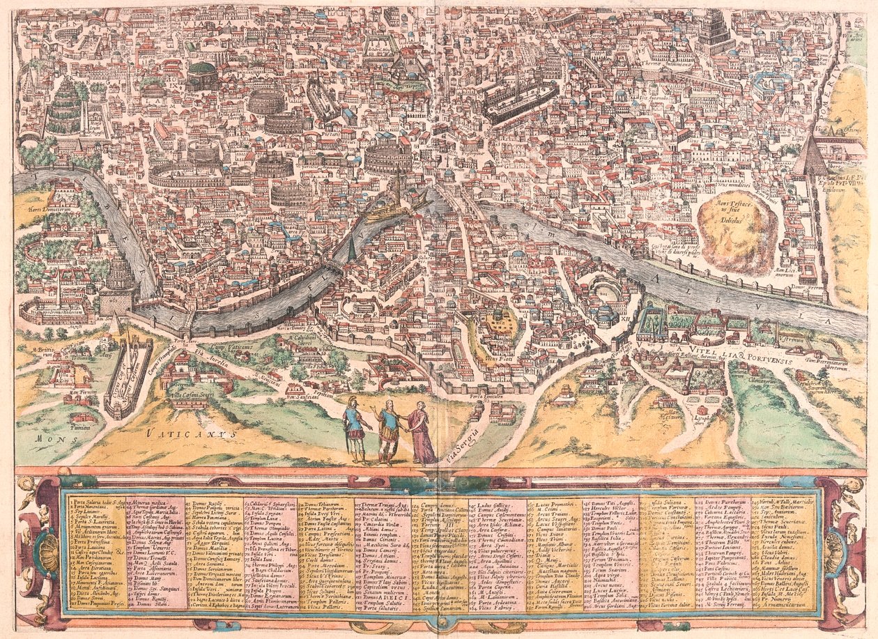 Rome, Italie - dans "Civitates Orbis Terrarum" de Georg Braun, Cologne 1617 - Georg Braun