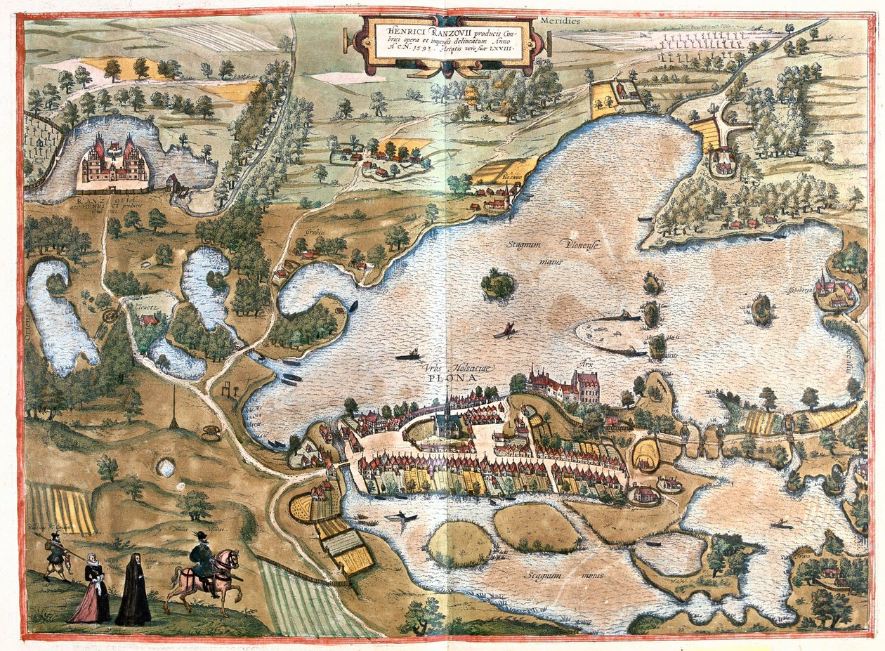 Schleswing, Holstein, Allemagne - dans "Civitates Orbis Terrarum" de Georg Braun, Cologne 1617 - Georg Braun